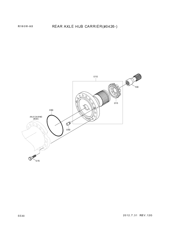 drawing for Hyundai Construction Equipment ZGAQ-02197 - CARRIER-HUB (figure 4)