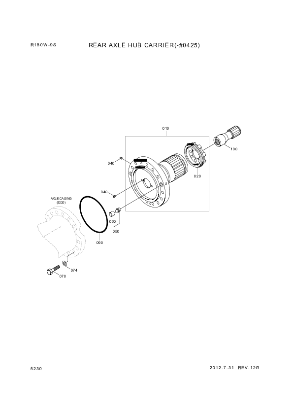 drawing for Hyundai Construction Equipment 4472-239-143 - CARRIER-HUB (figure 5)