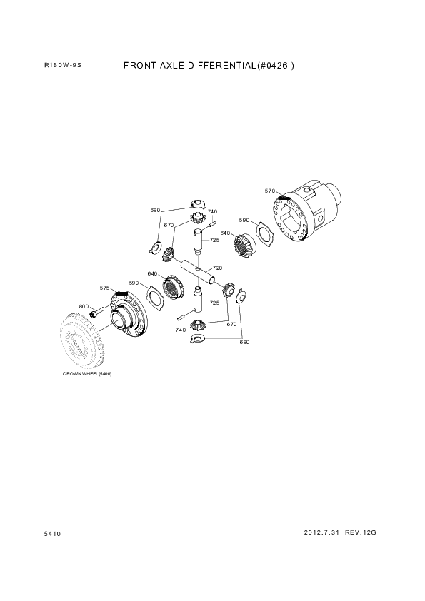 drawing for Hyundai Construction Equipment ZGAQ-03874 - GEAR-BEVEL (figure 4)