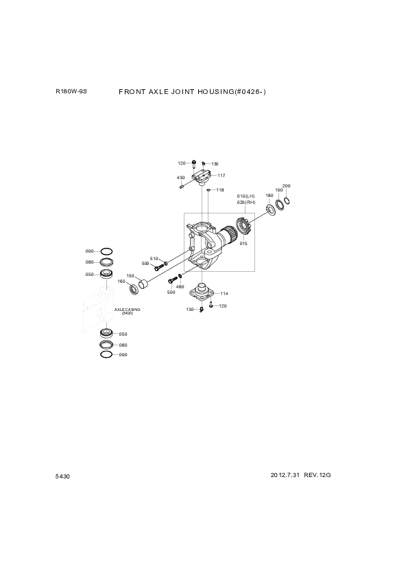 drawing for Hyundai Construction Equipment ZGAQ-02249 - HOUSING-JOINT LH (figure 1)