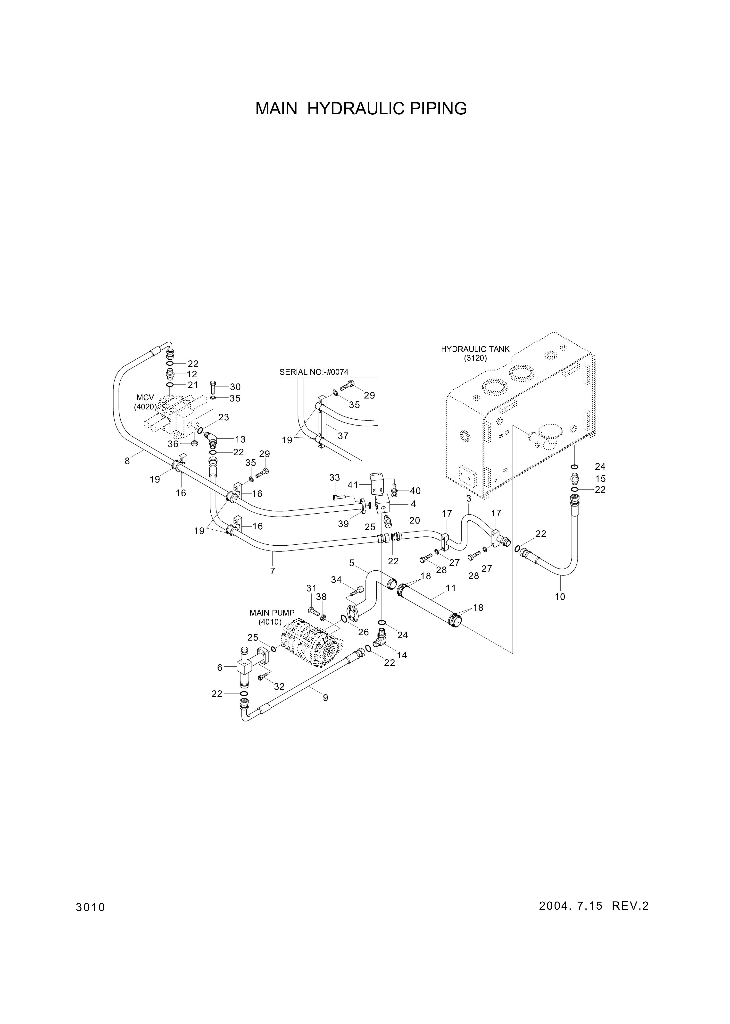 drawing for Hyundai Construction Equipment P990-164334 - HOSE ASSY-ORFS&FLG (figure 2)