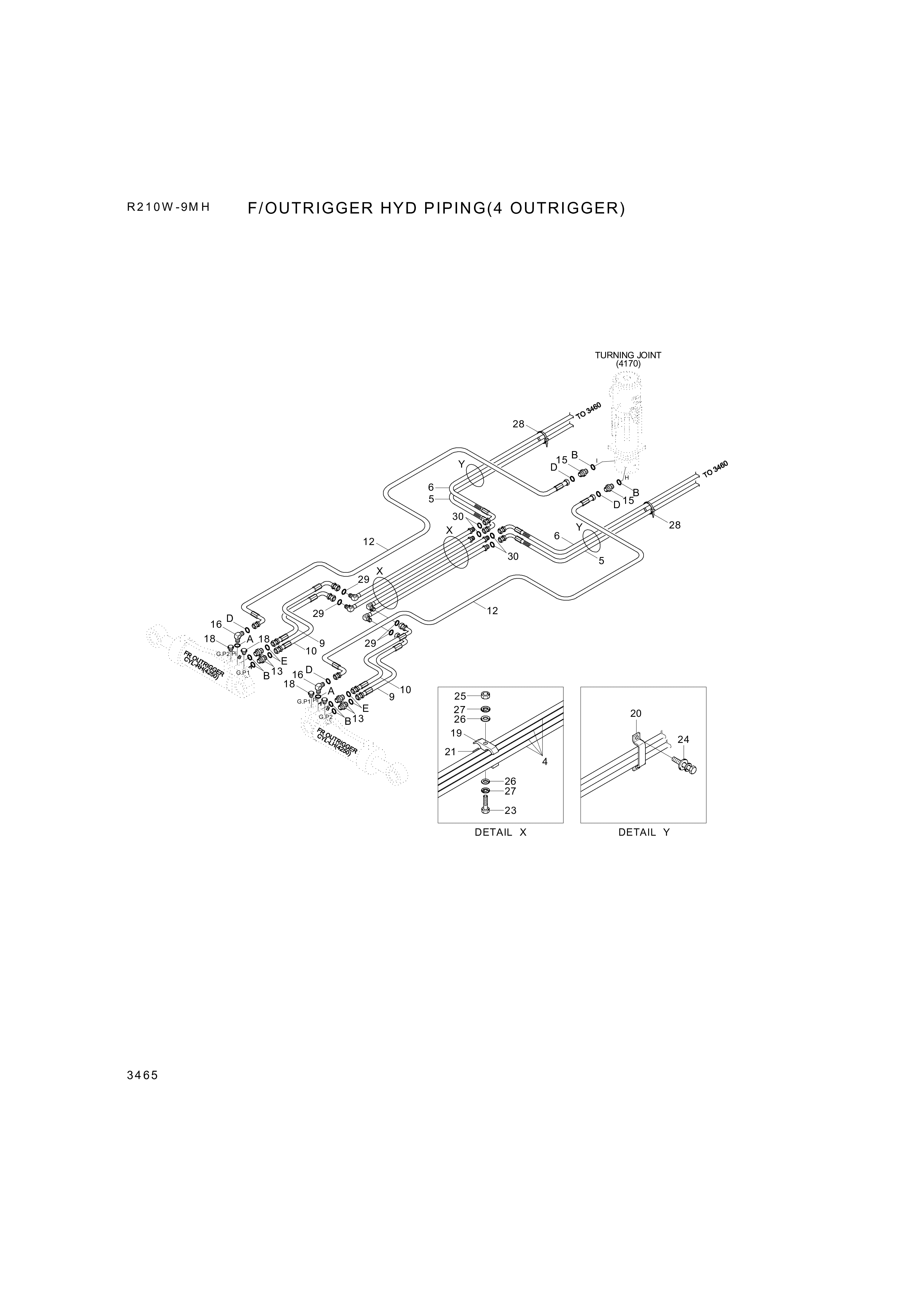 drawing for Hyundai Construction Equipment P933-067011 - HOSE ASSY-ORFS&THD (figure 3)