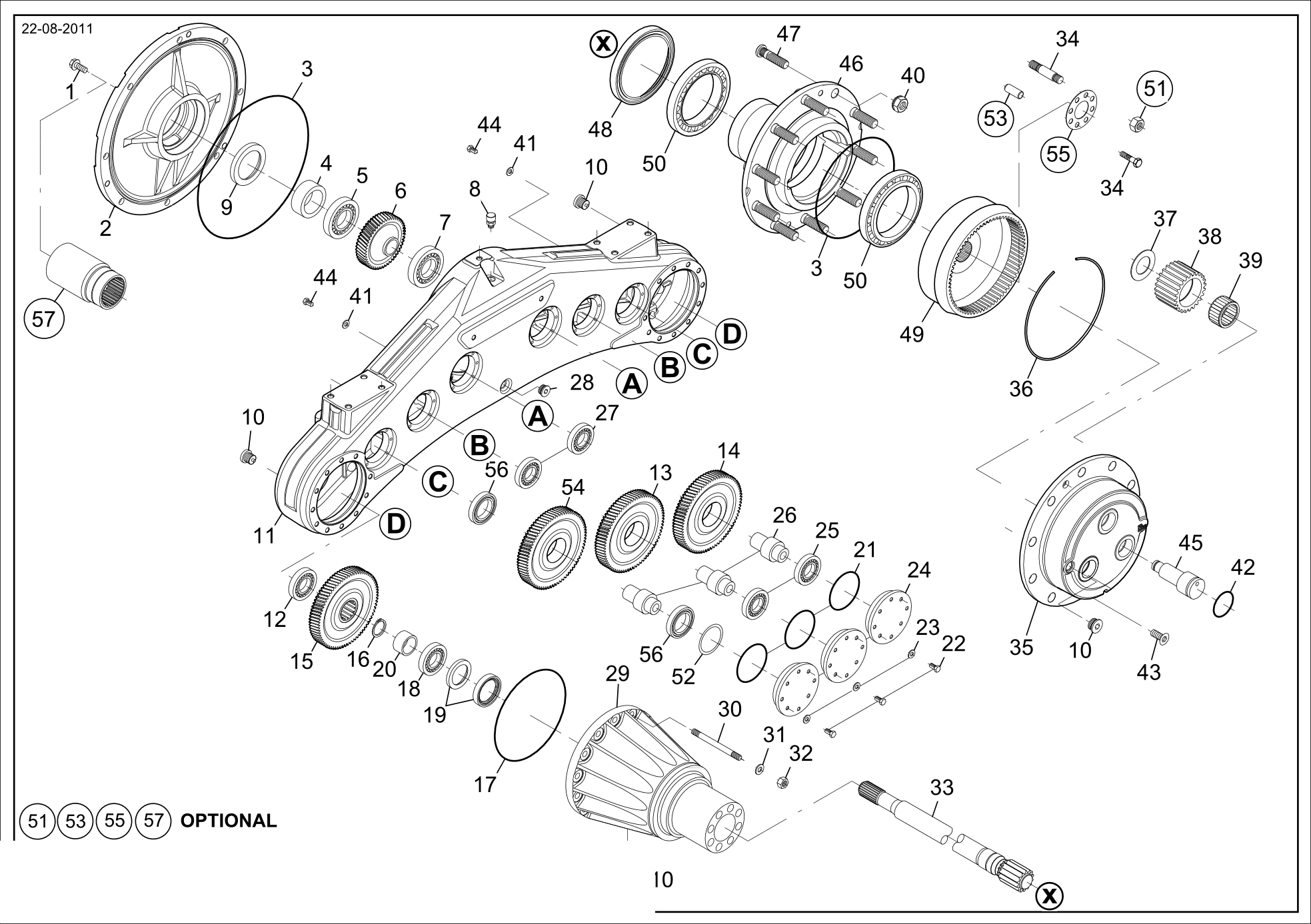 drawing for JARRAFF INDUSTRIES 252-00184 - NEEDLE BEARING (figure 1)