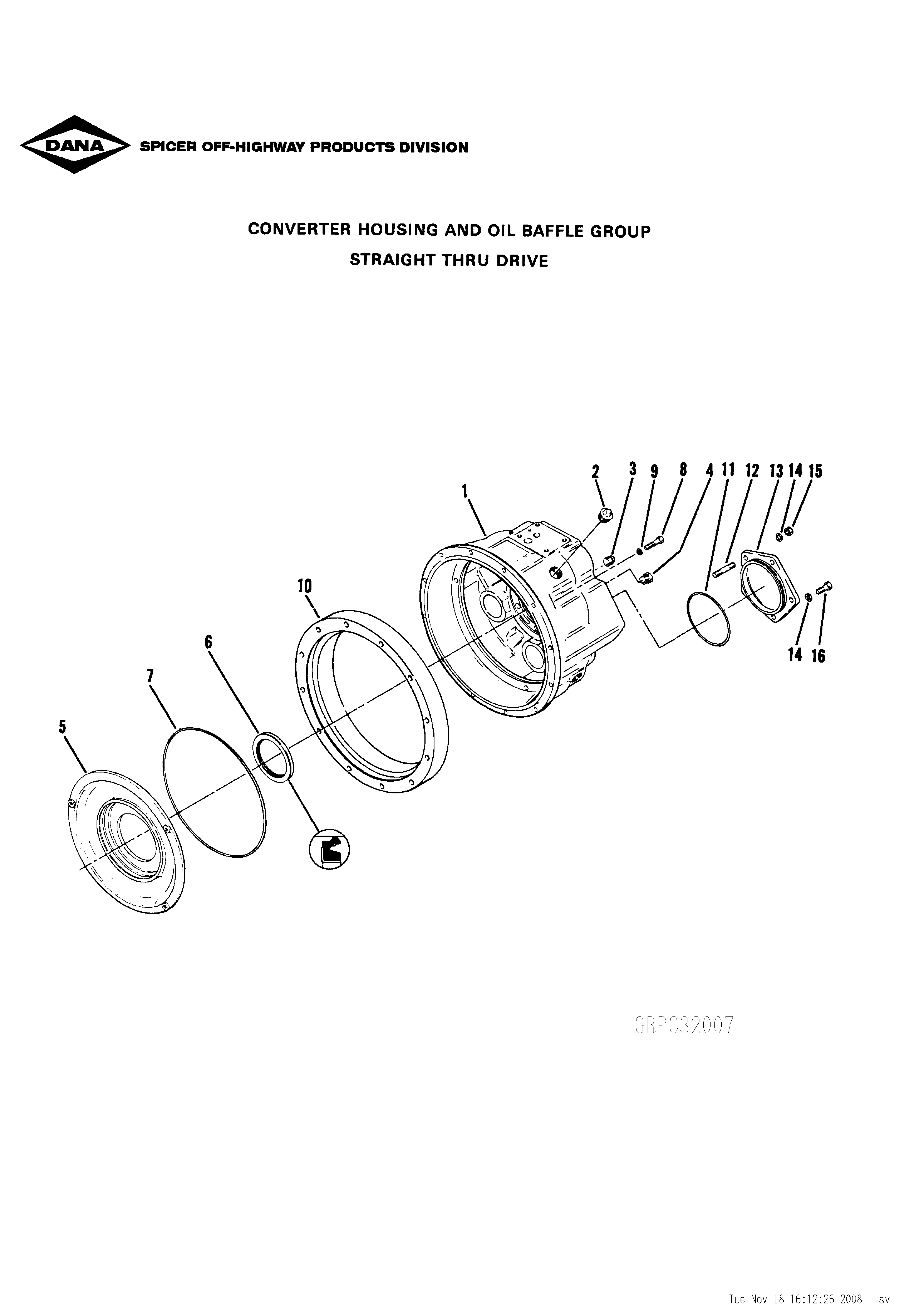 drawing for SWINGMASTER 8700082 - OIL BAFFLE (figure 1)