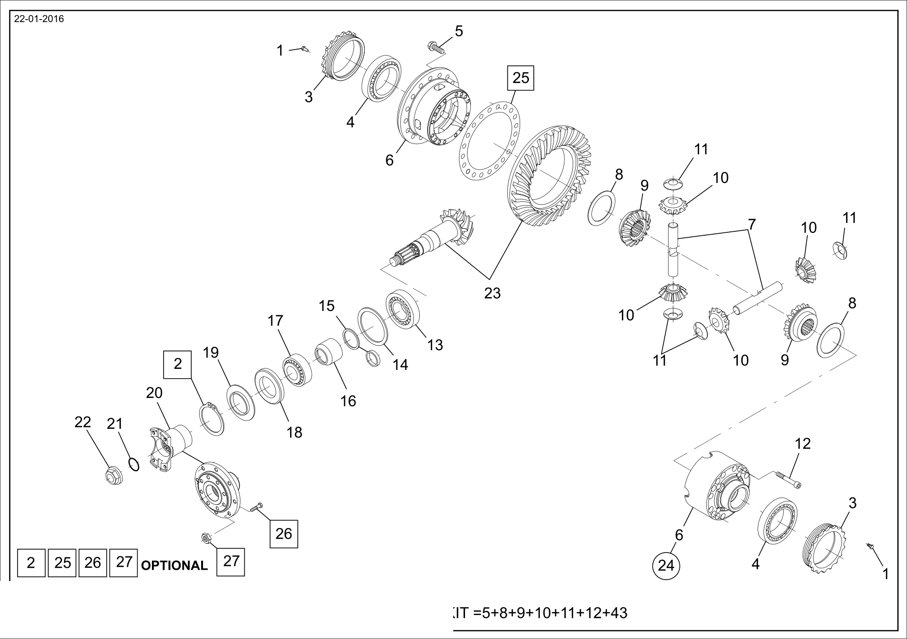 drawing for OMEGA LIFT 10.480.40437 - FLANGE (figure 1)