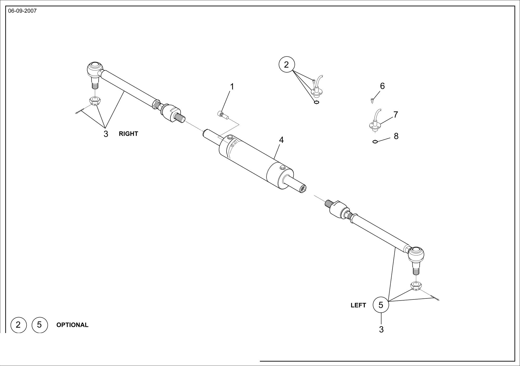 drawing for CNH NEW HOLLAND 71439518 - ARTICULATED TIE ROD (figure 1)