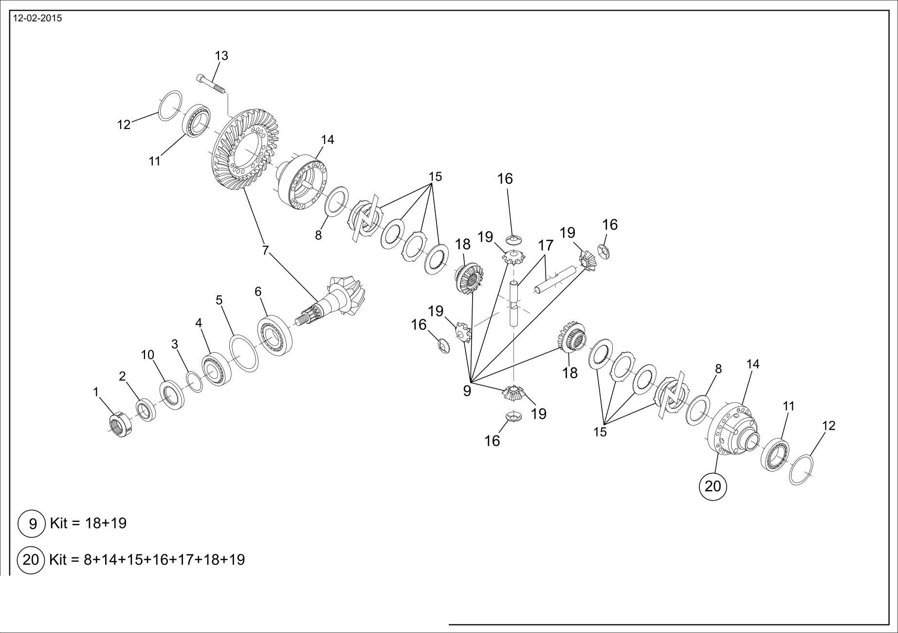 drawing for Dana Spicer 000.048158 - GLAND NUT (figure 2)