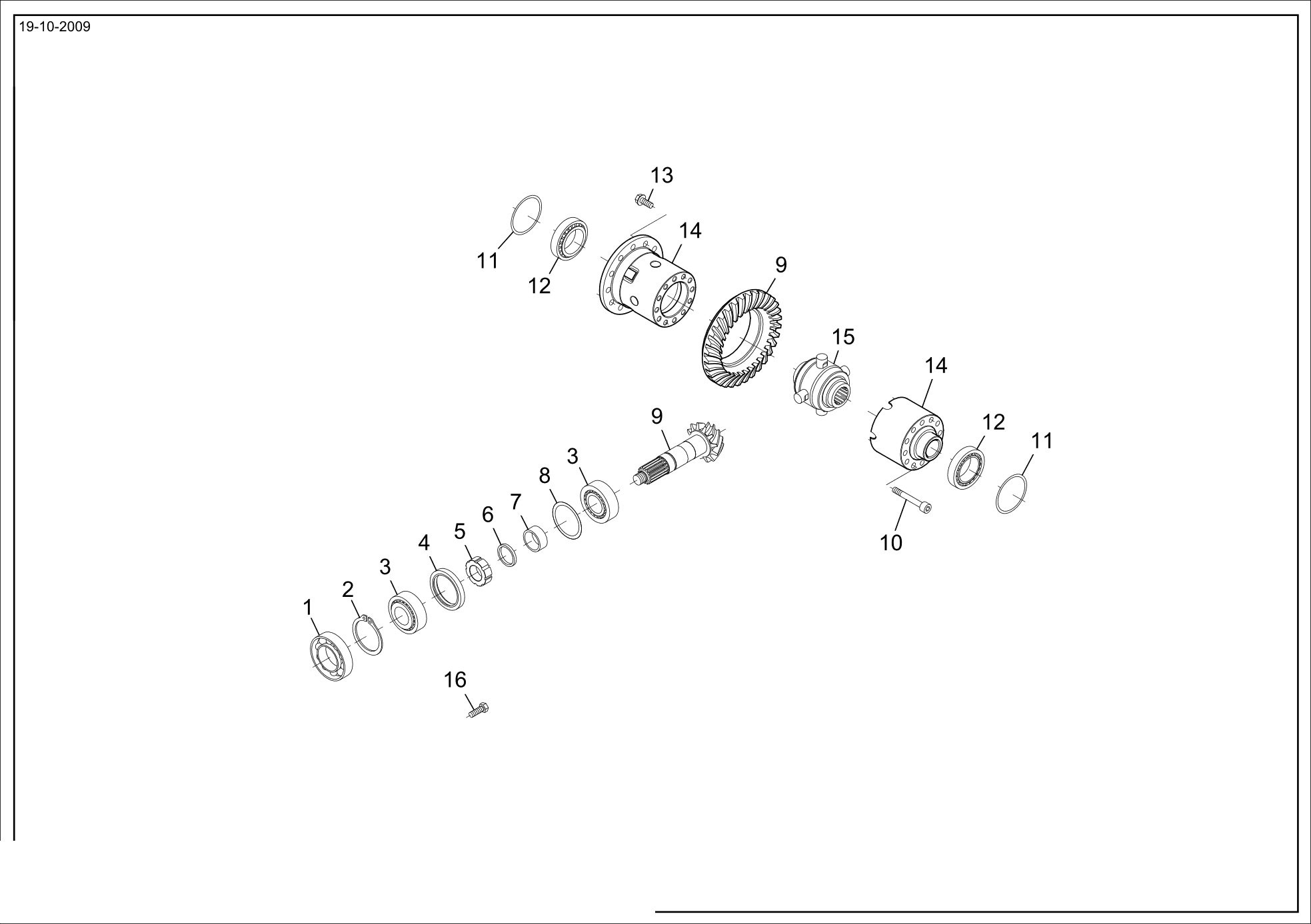 drawing for BOBCAT 110951-00834 - SPACER (figure 1)