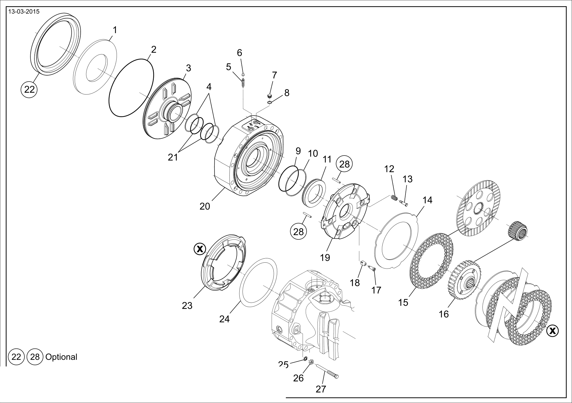 drawing for OMEGA LIFT 10.401.70.837 - BACK - UP RING (figure 1)