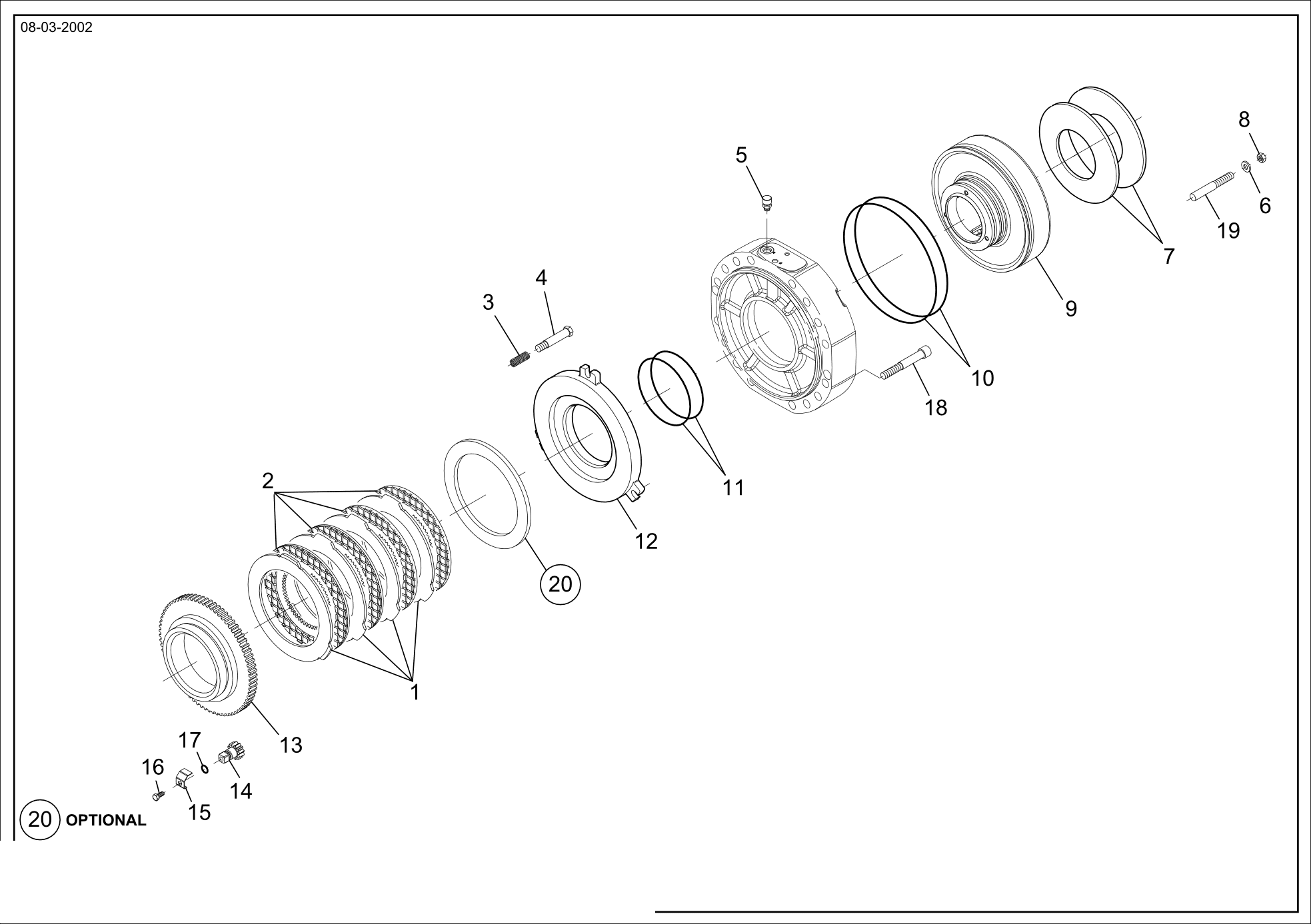 drawing for INTERNATIONAL 148963A1 - FRICTION PLATE (figure 1)
