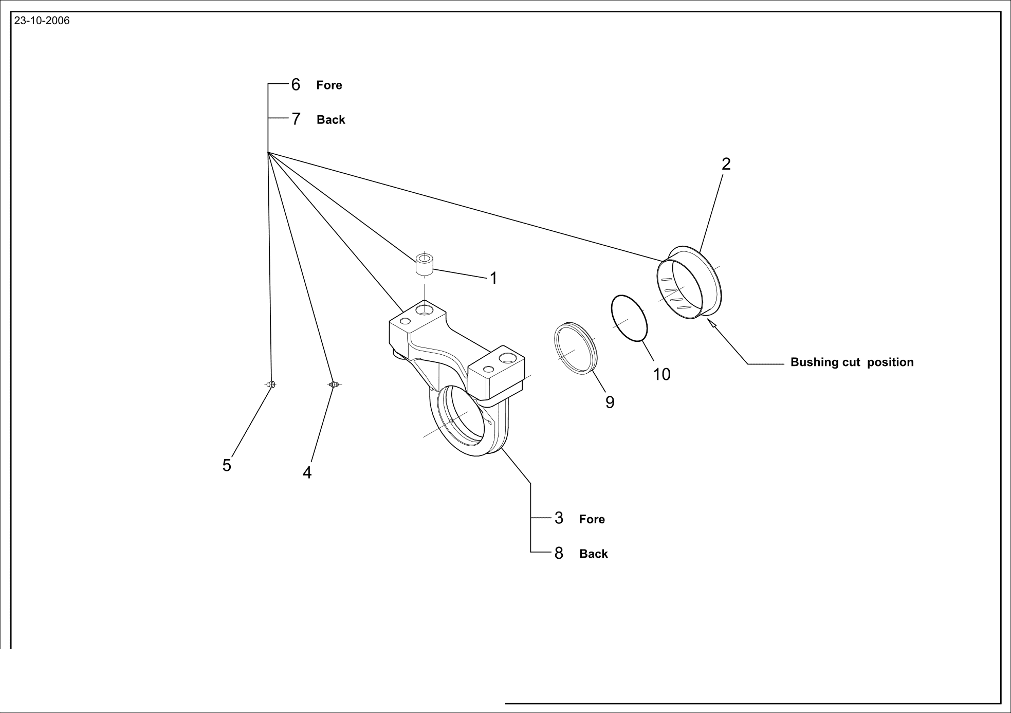 drawing for MERLO 048786 - THRUST BUSHING (figure 2)