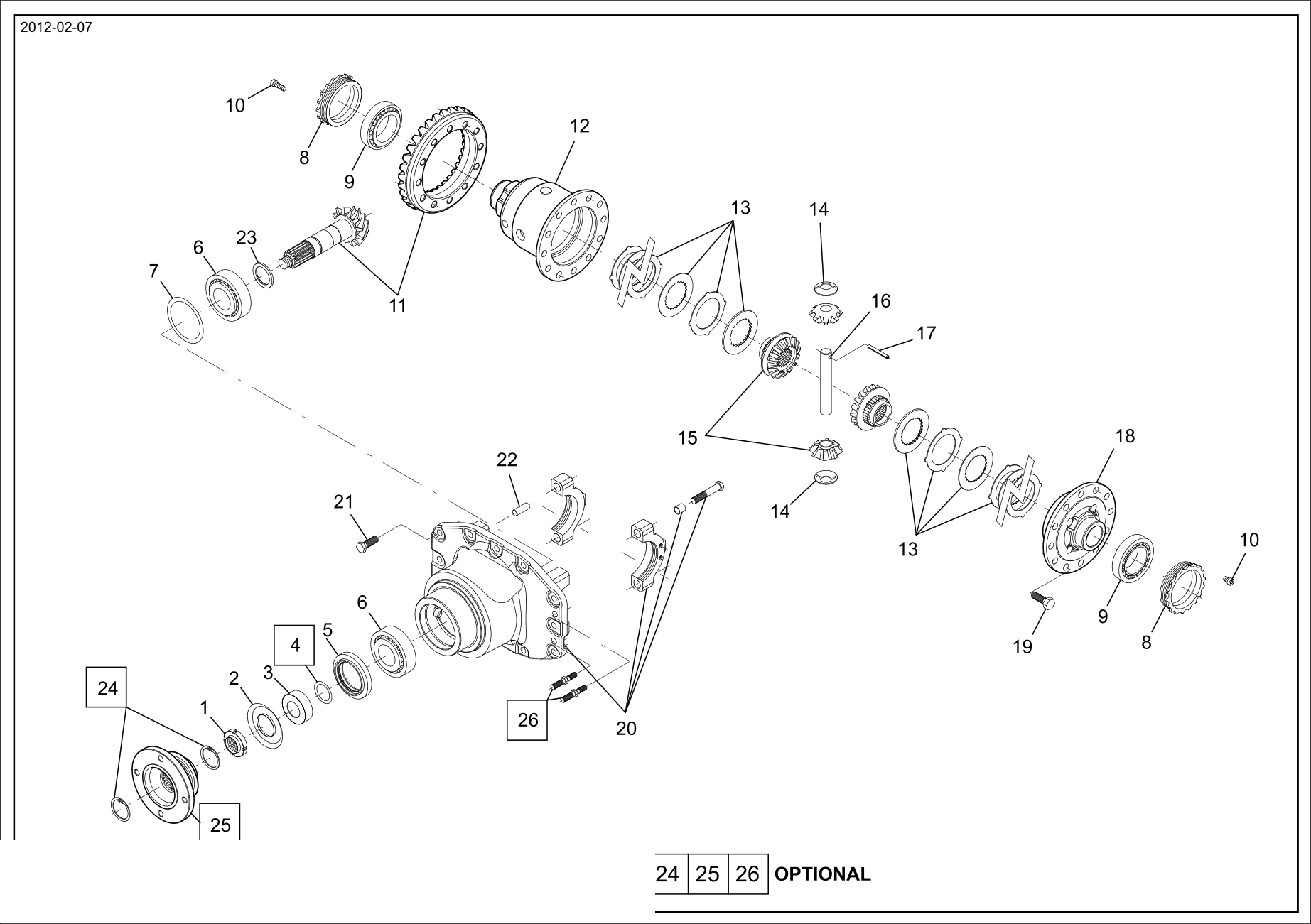 drawing for ERKUNT Y01106 - BEVEL GEAR SET (figure 1)