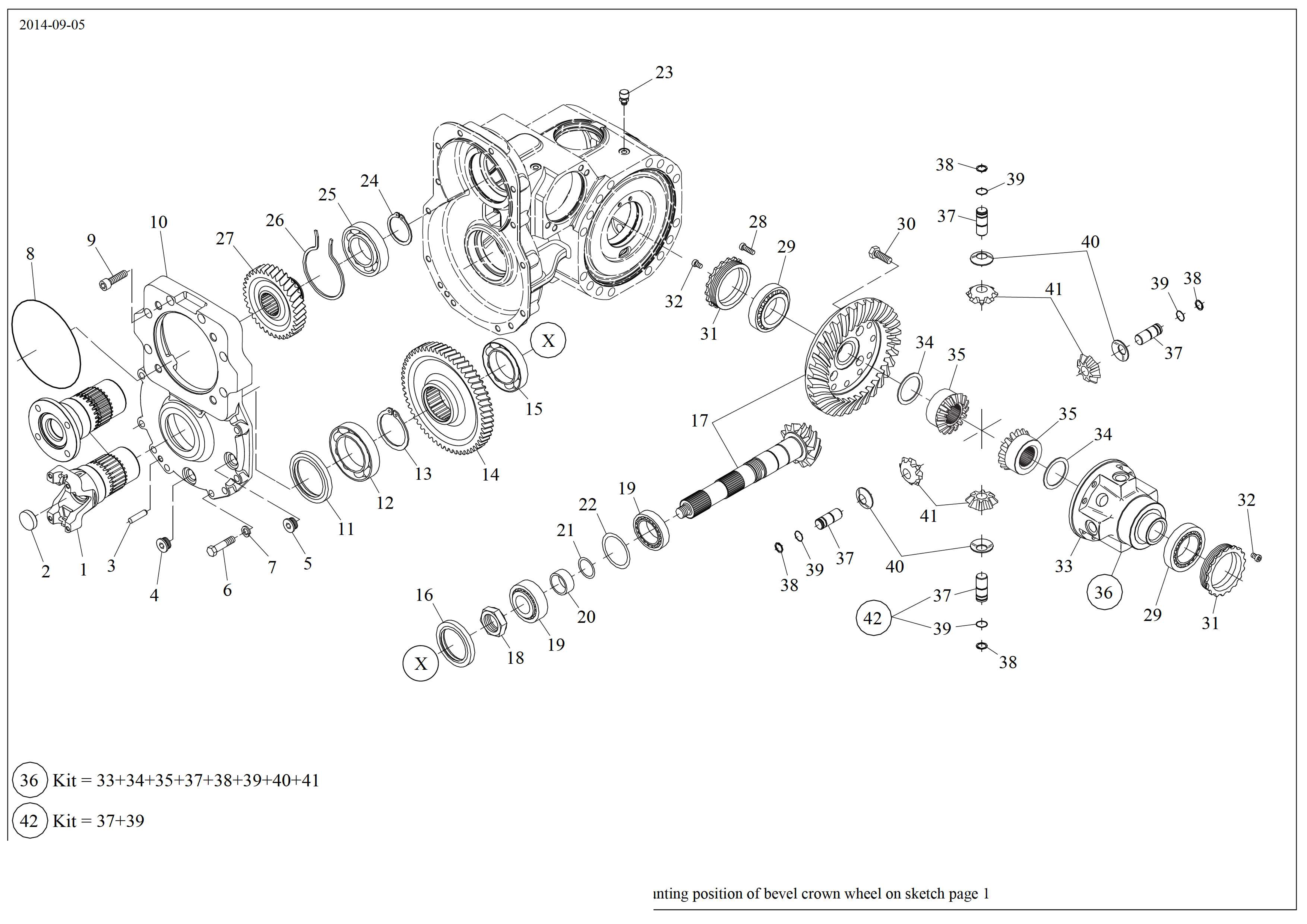 drawing for CNH NEW HOLLAND 71477074 - DIFFERENTIAL (figure 2)