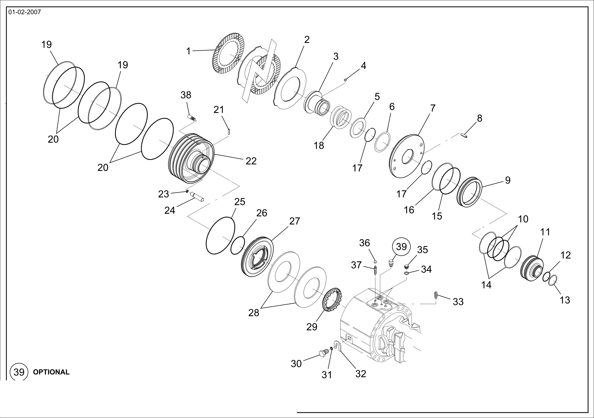 drawing for WALDON 388196 - SEAL - O-RING (figure 1)