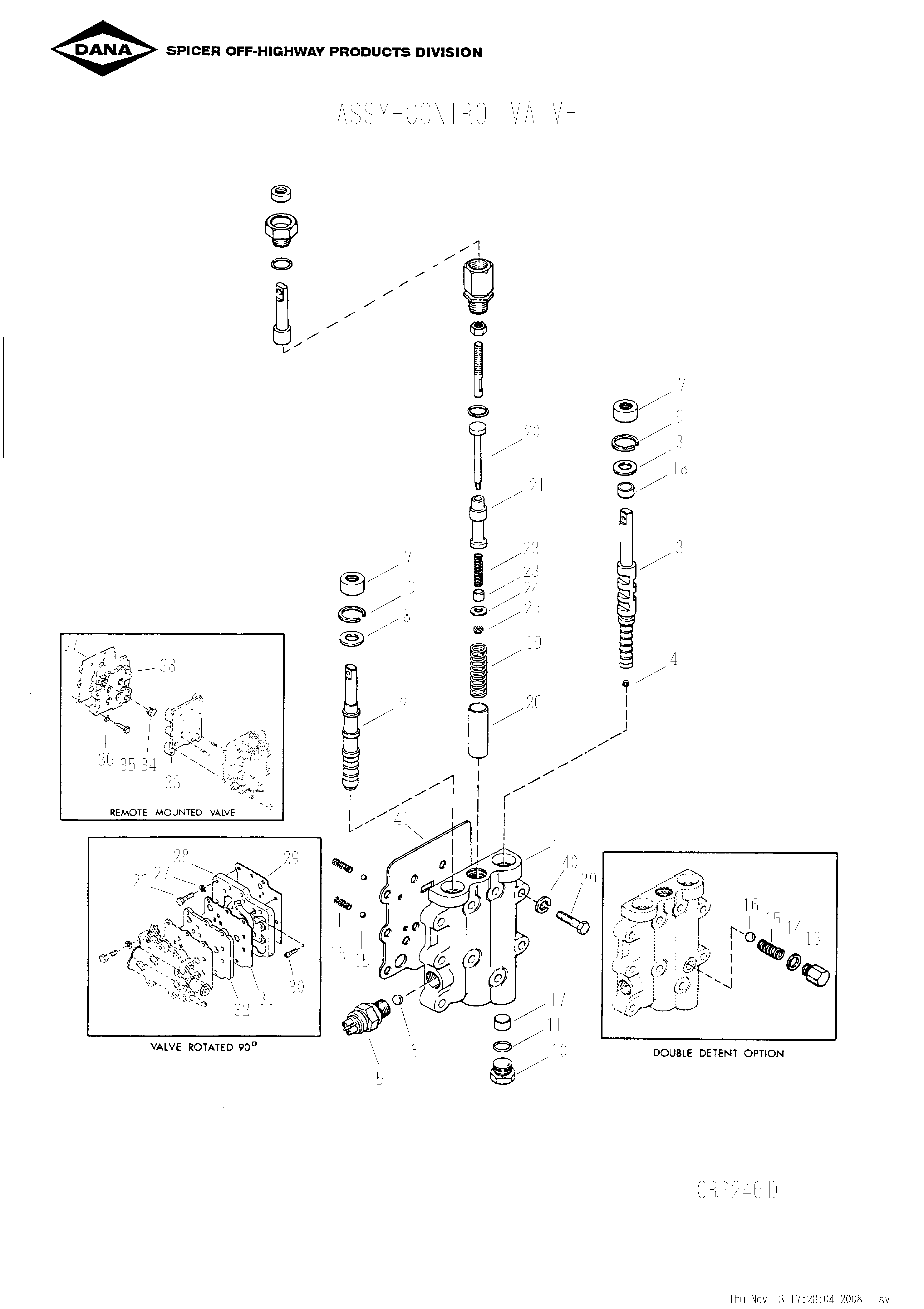 drawing for SANDVIK 0302038 - PLATE-CONTROL VALVE MOUNTING (figure 1)