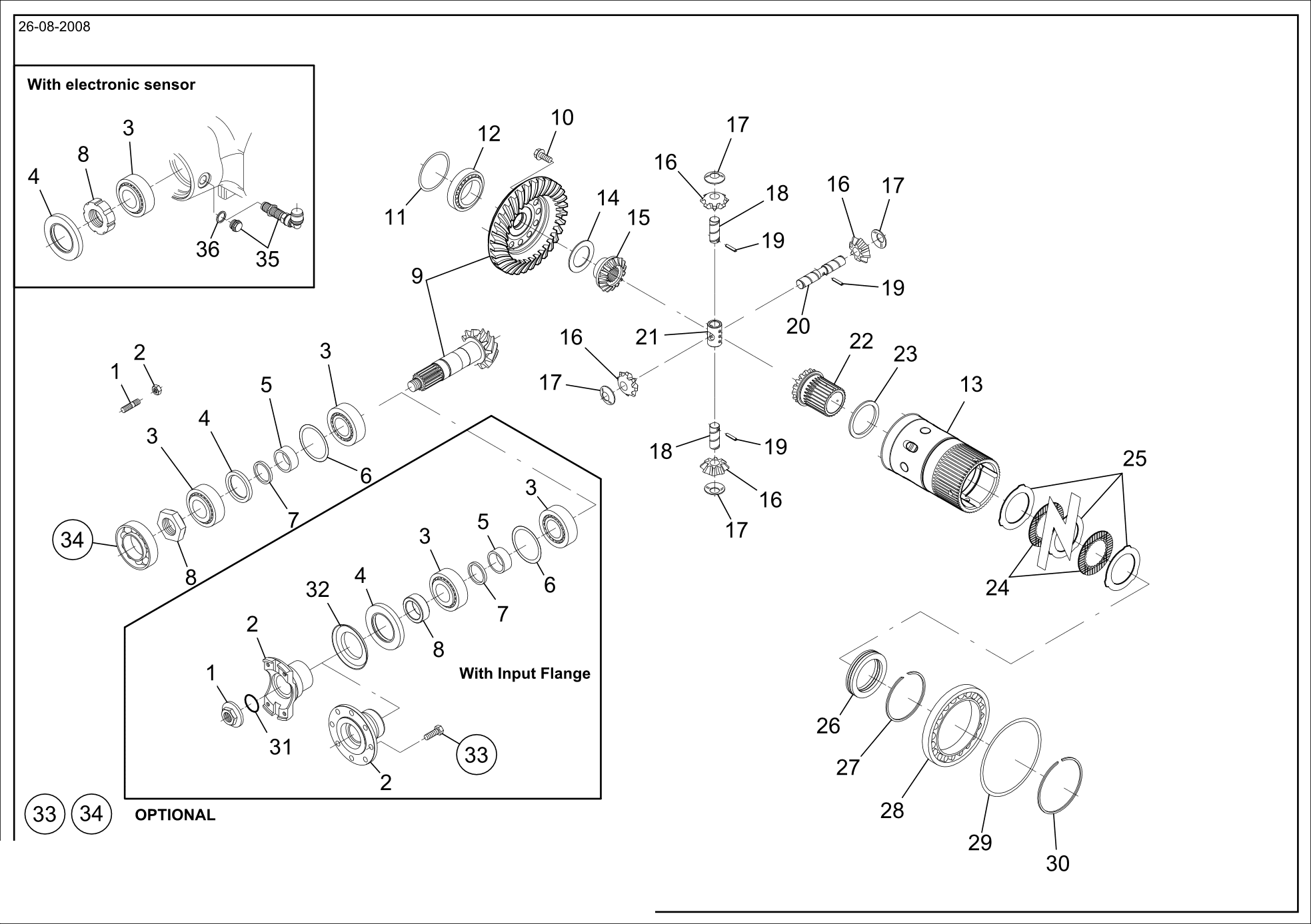 drawing for VENIERI 243.2.541 - DIFFERENTIAL SIDE GEAR (figure 4)