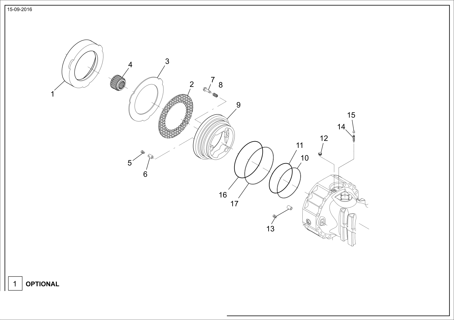 drawing for CNH NEW HOLLAND 87701528 - BRAKE DISC (figure 2)