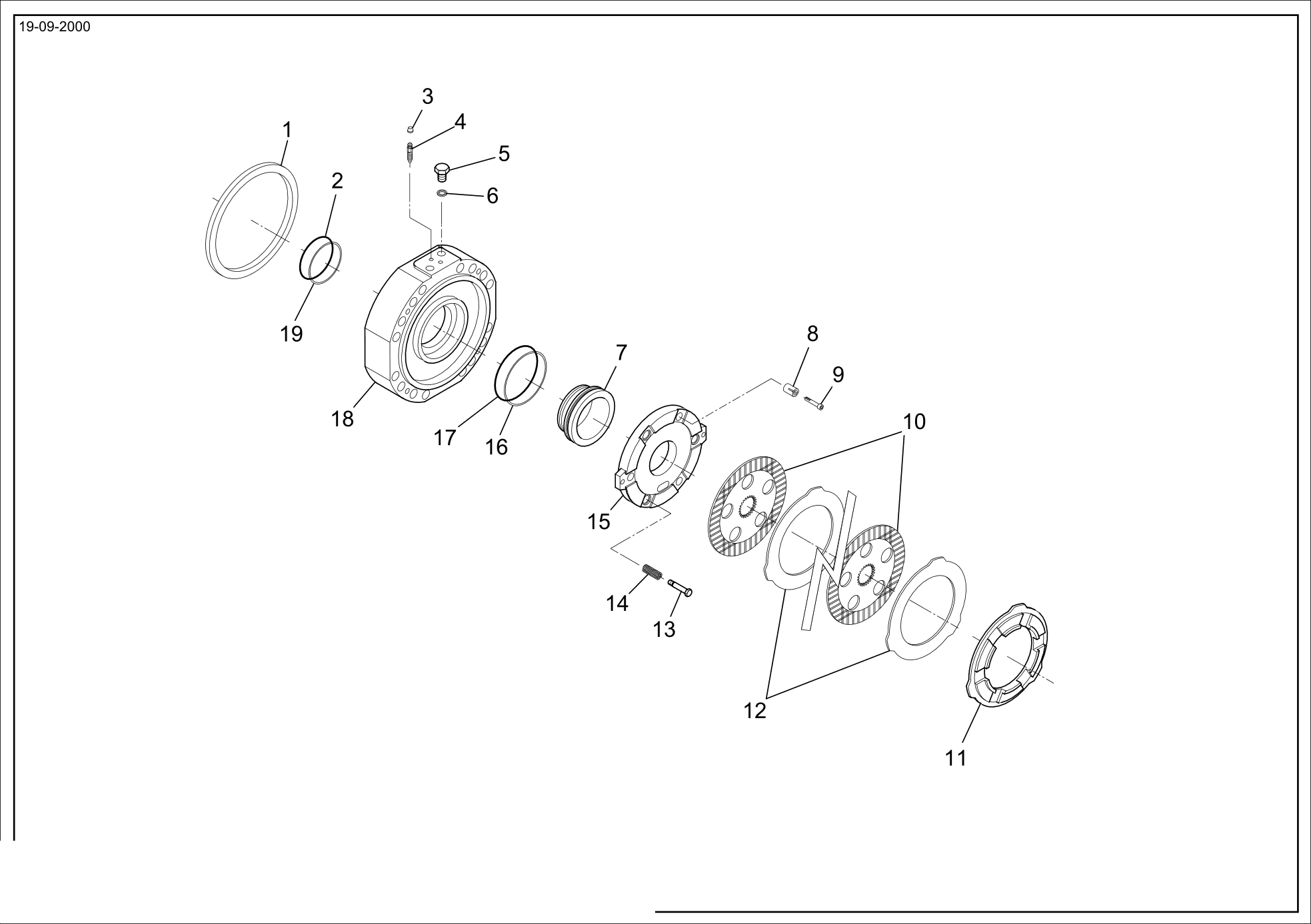 drawing for WEILER 13967C113 - INTERMEDIATE BRAKE DISC (figure 1)