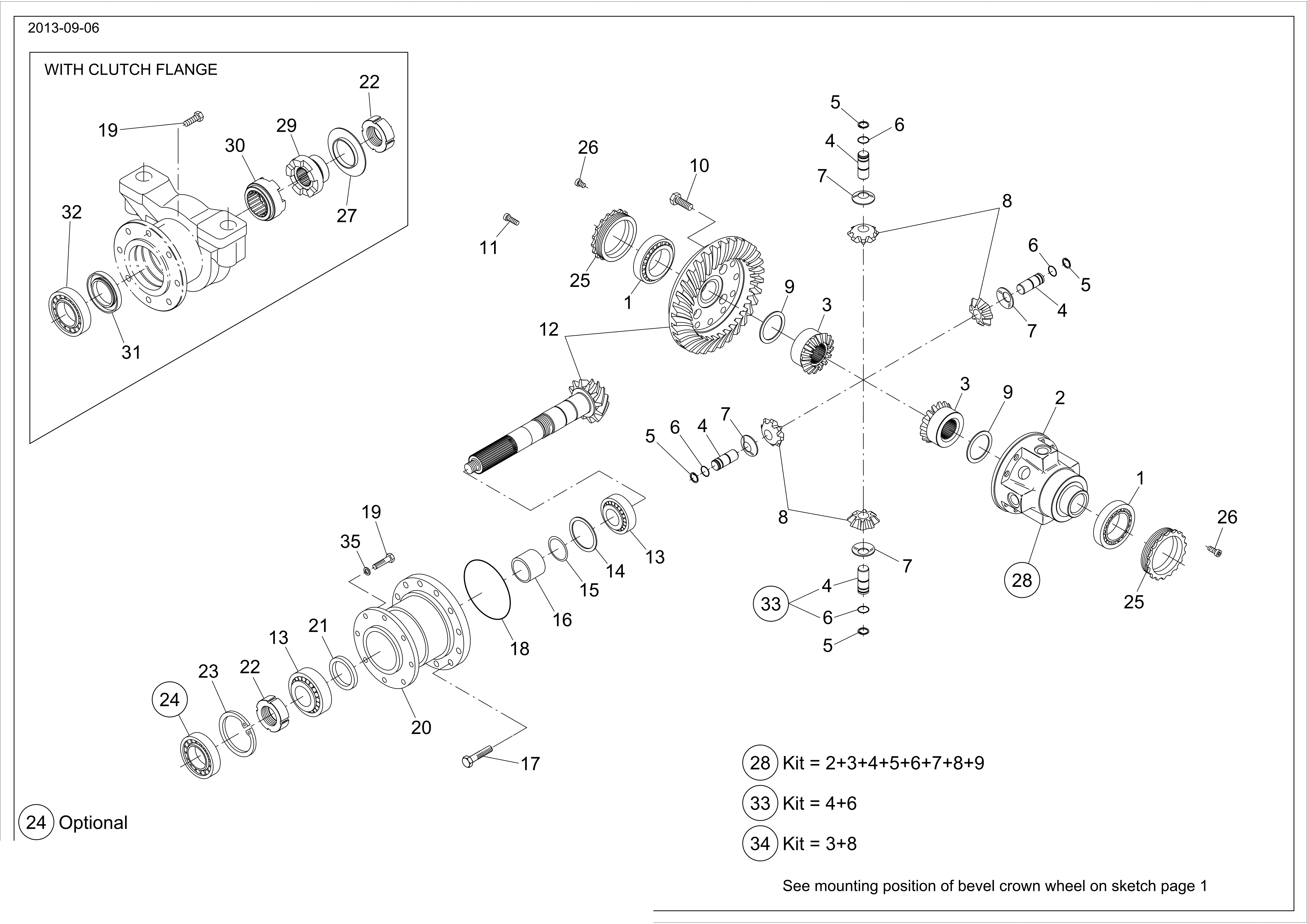 drawing for MECALAC 565A0005 - BEARING (figure 2)
