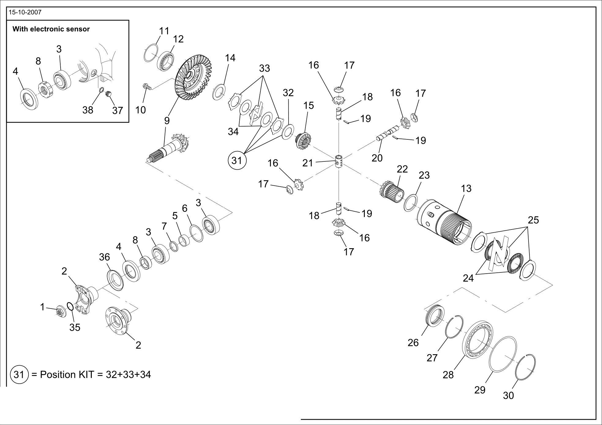 drawing for VENIERI 243.3.126 - CLUTCH DISC (figure 3)