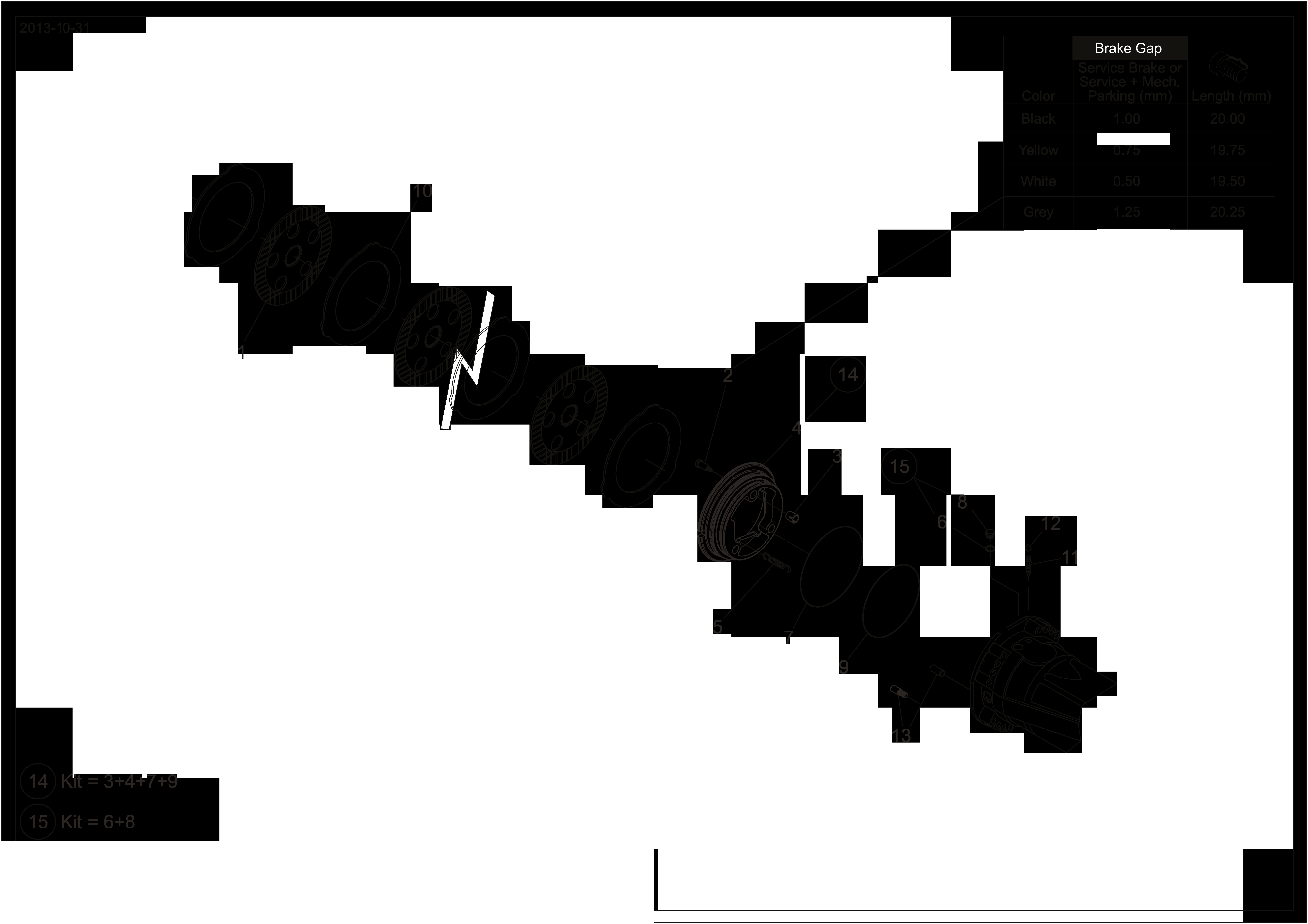 drawing for DAEWOO 2.222-00046 - INTERMEDIATE BRAKE DISC (figure 2)