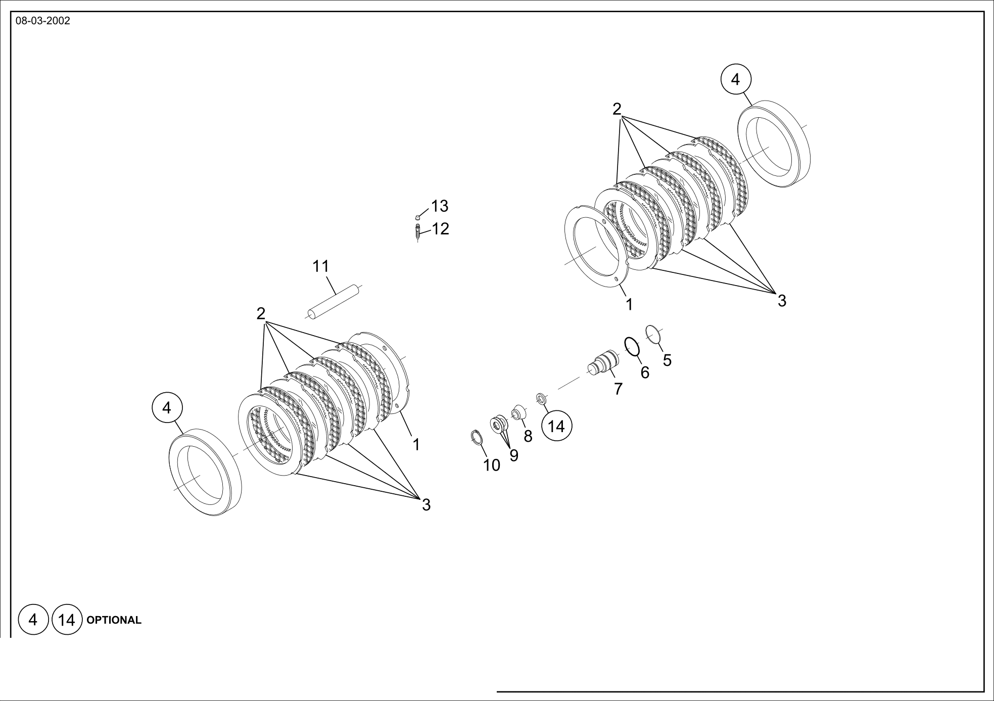 drawing for MECALAC 565A0035 - BRAKE DISC (figure 4)