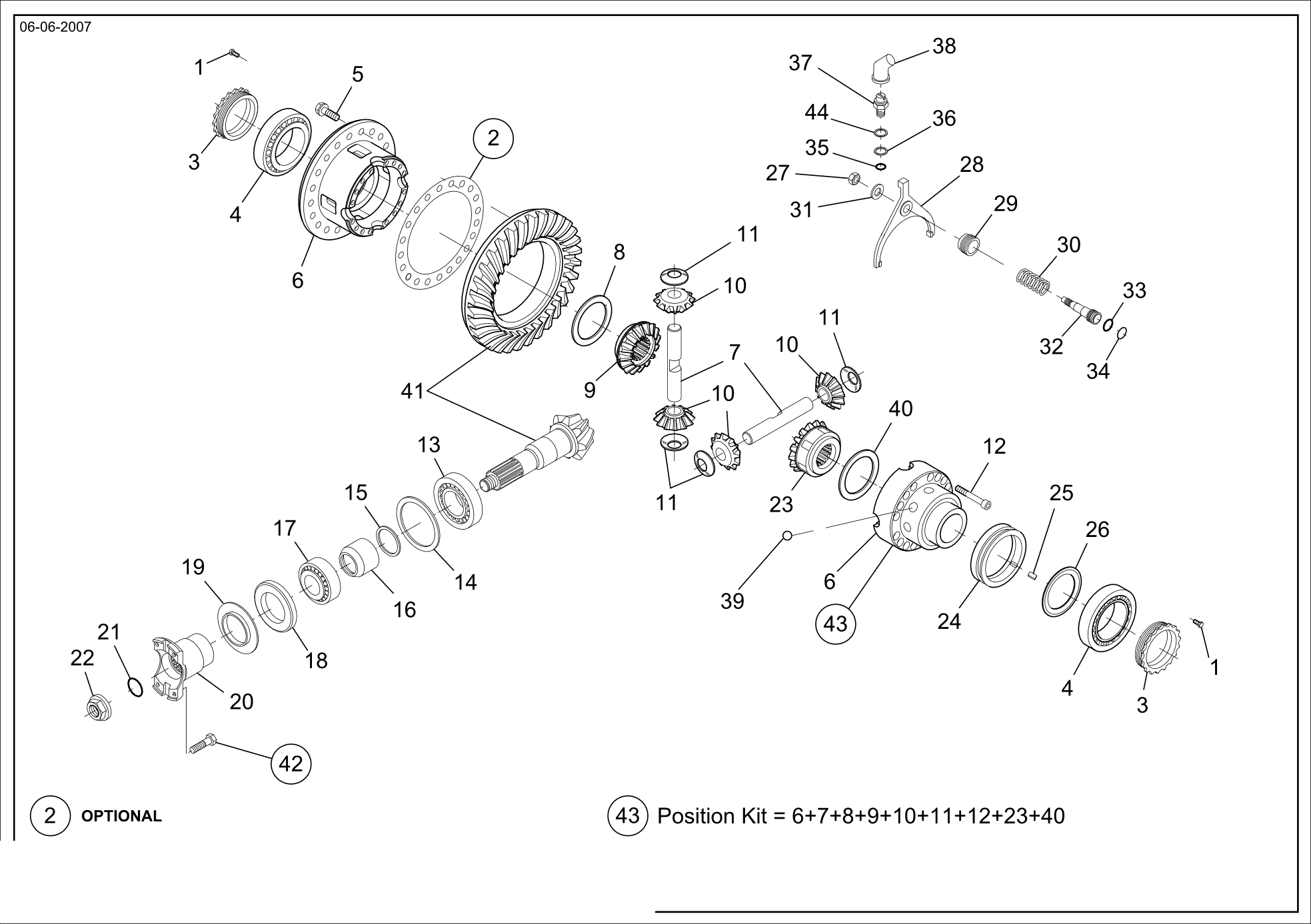 drawing for HSM HOHENLOHER 2202 - BEVEL GEAR SET (figure 5)