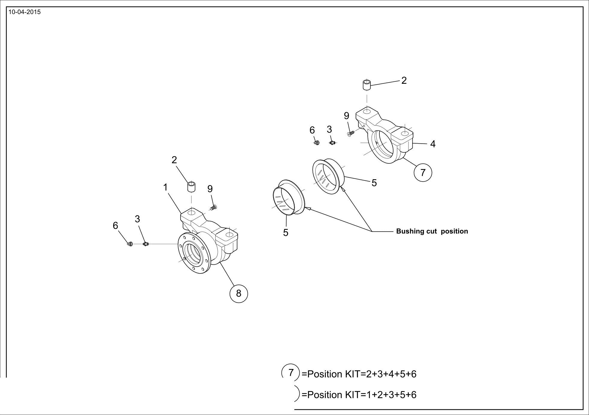 drawing for WACKER NEUSON 1000088739 - THRUST BUSHING (figure 2)