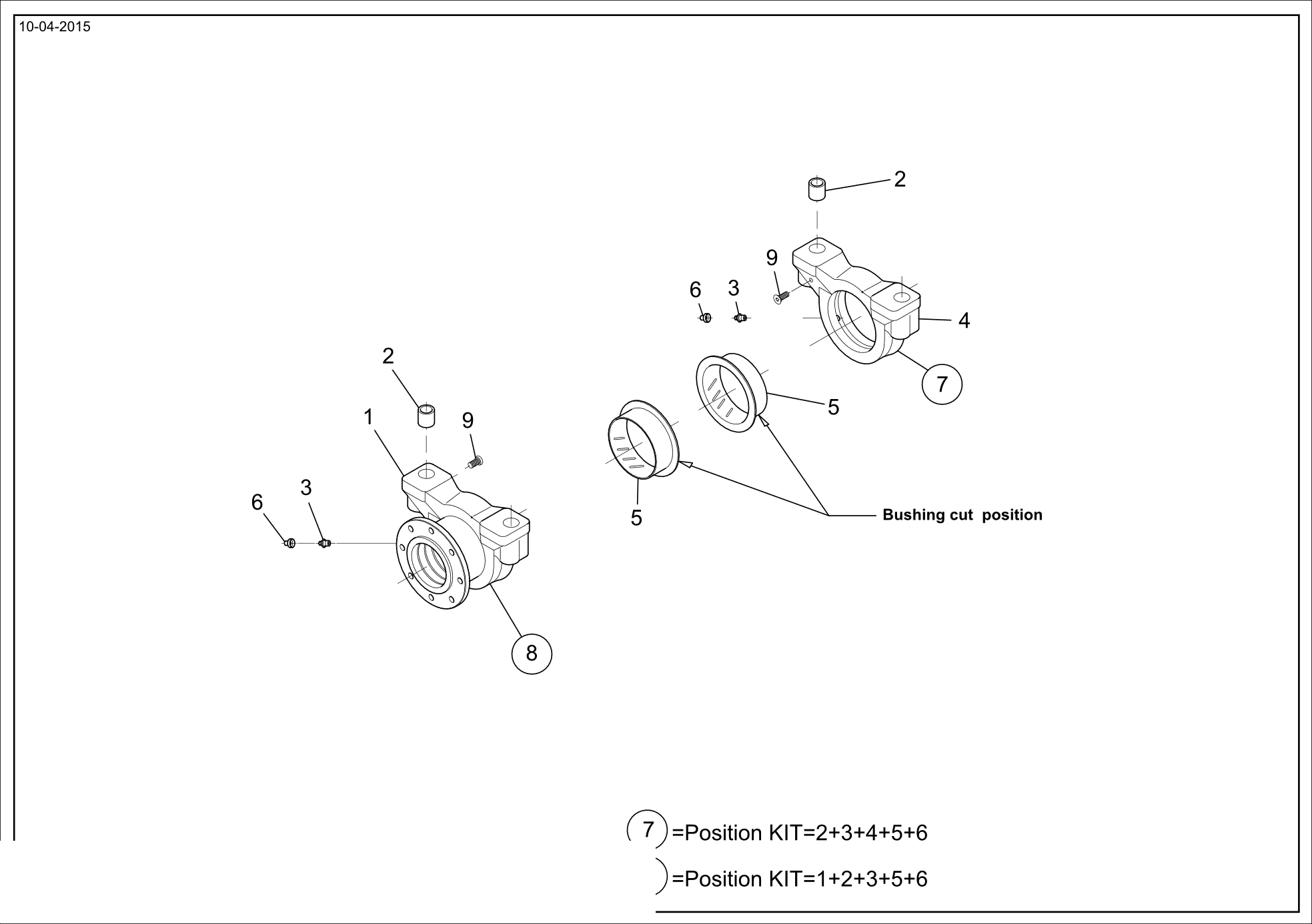 drawing for MECALAC 565A0014 - THRUST BUSHING (figure 2)