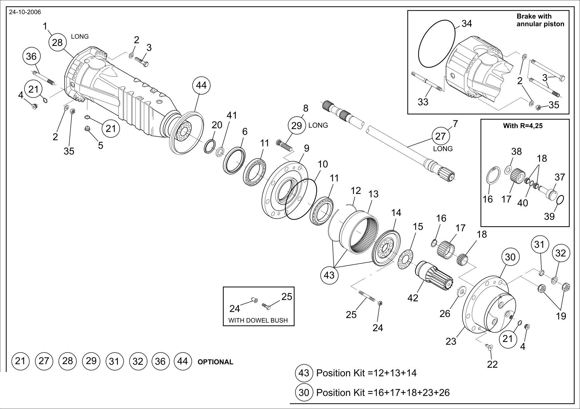 drawing for FARESIN 61002115J - PLANET GEAR CARRIER (figure 3)