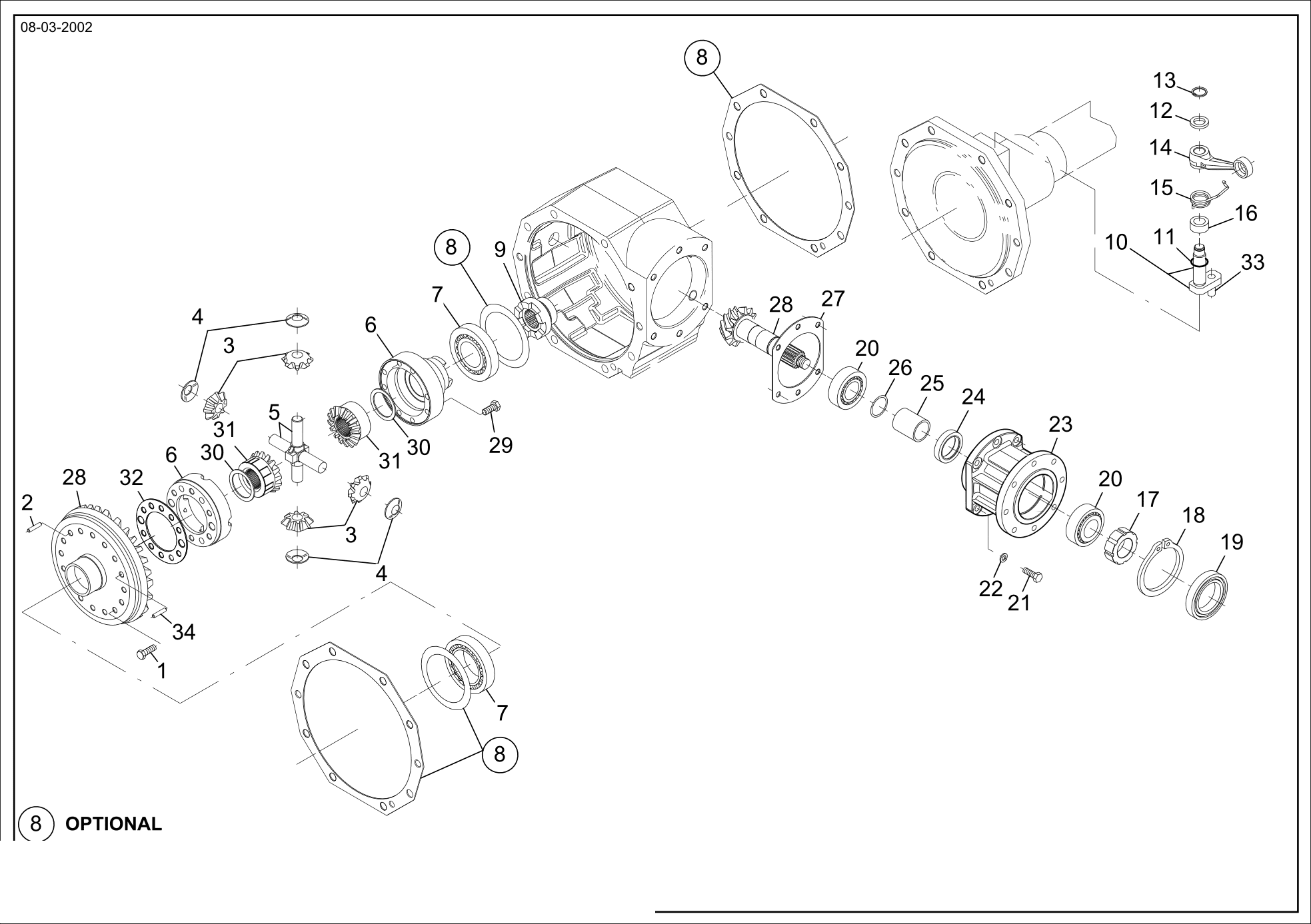 drawing for Vögele 10480432 - TAPER ROLLER BEARING (figure 2)