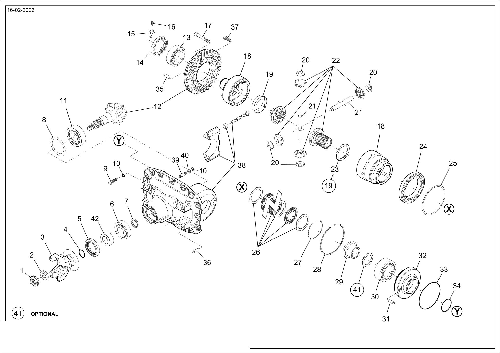 drawing for MASSEY FERGUSON 005104102 - TAPER ROLLER BEARING (figure 1)