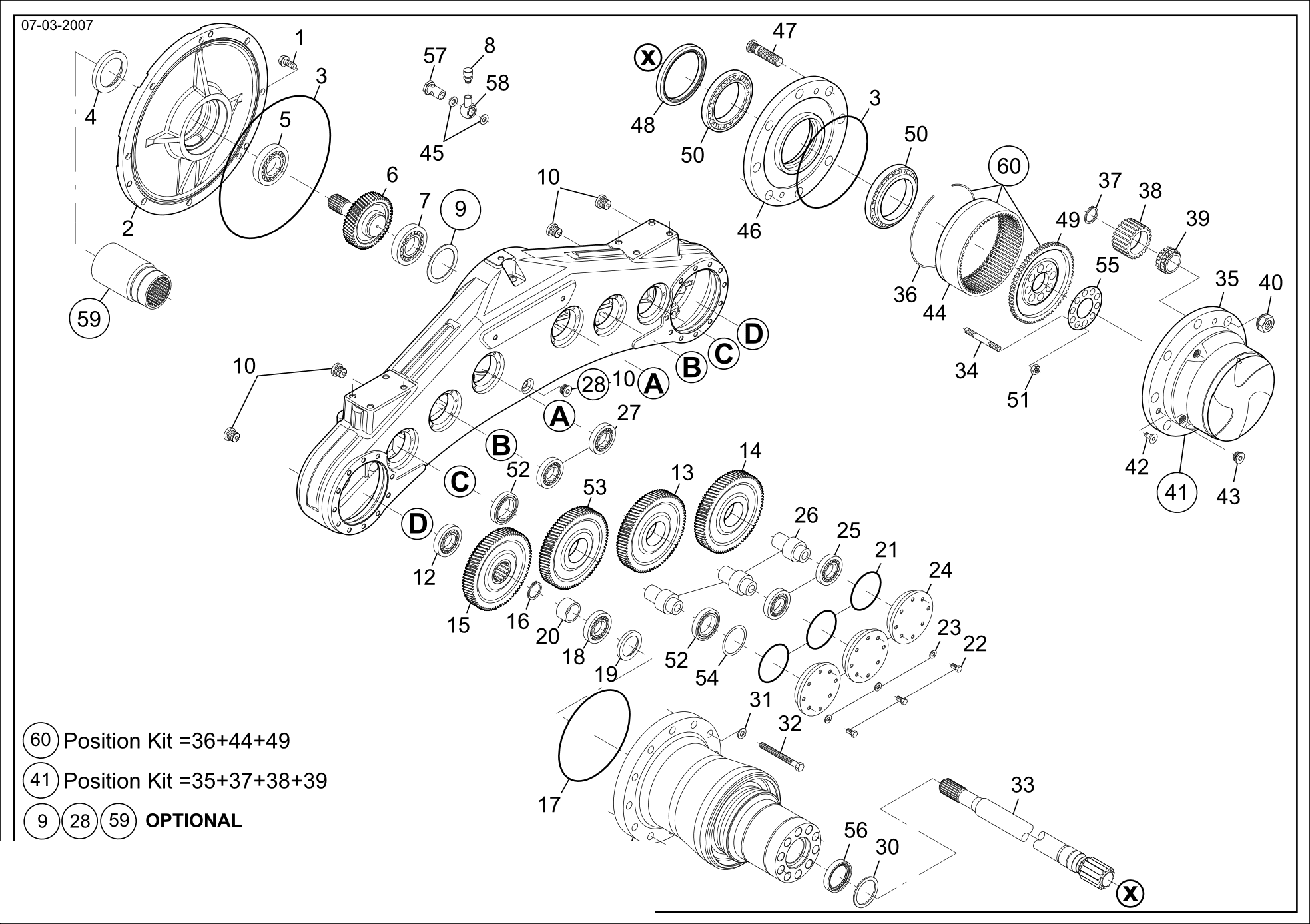 drawing for CNH NEW HOLLAND 87701520 - RING GEAR SUPPORT (figure 4)