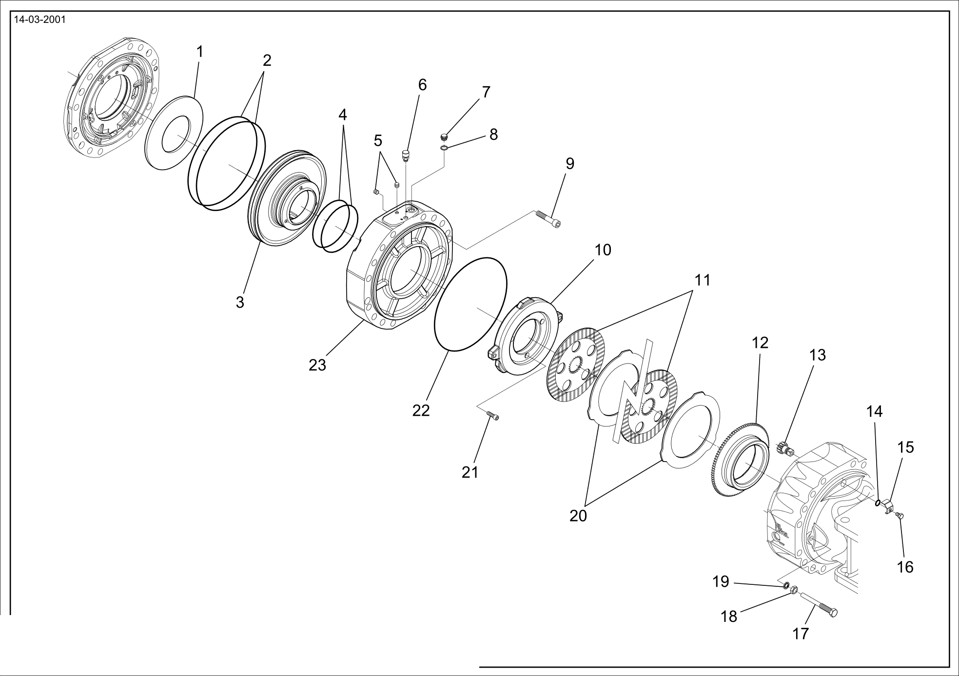 drawing for TAMROCK 77021037 - INTERMEDIATE BRAKE DISC (figure 3)