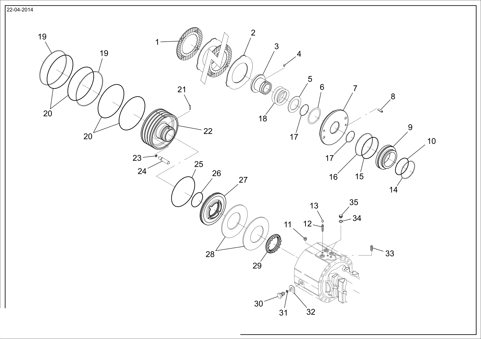 drawing for FARESIN 61002115N - BRAKE DISC (figure 2)