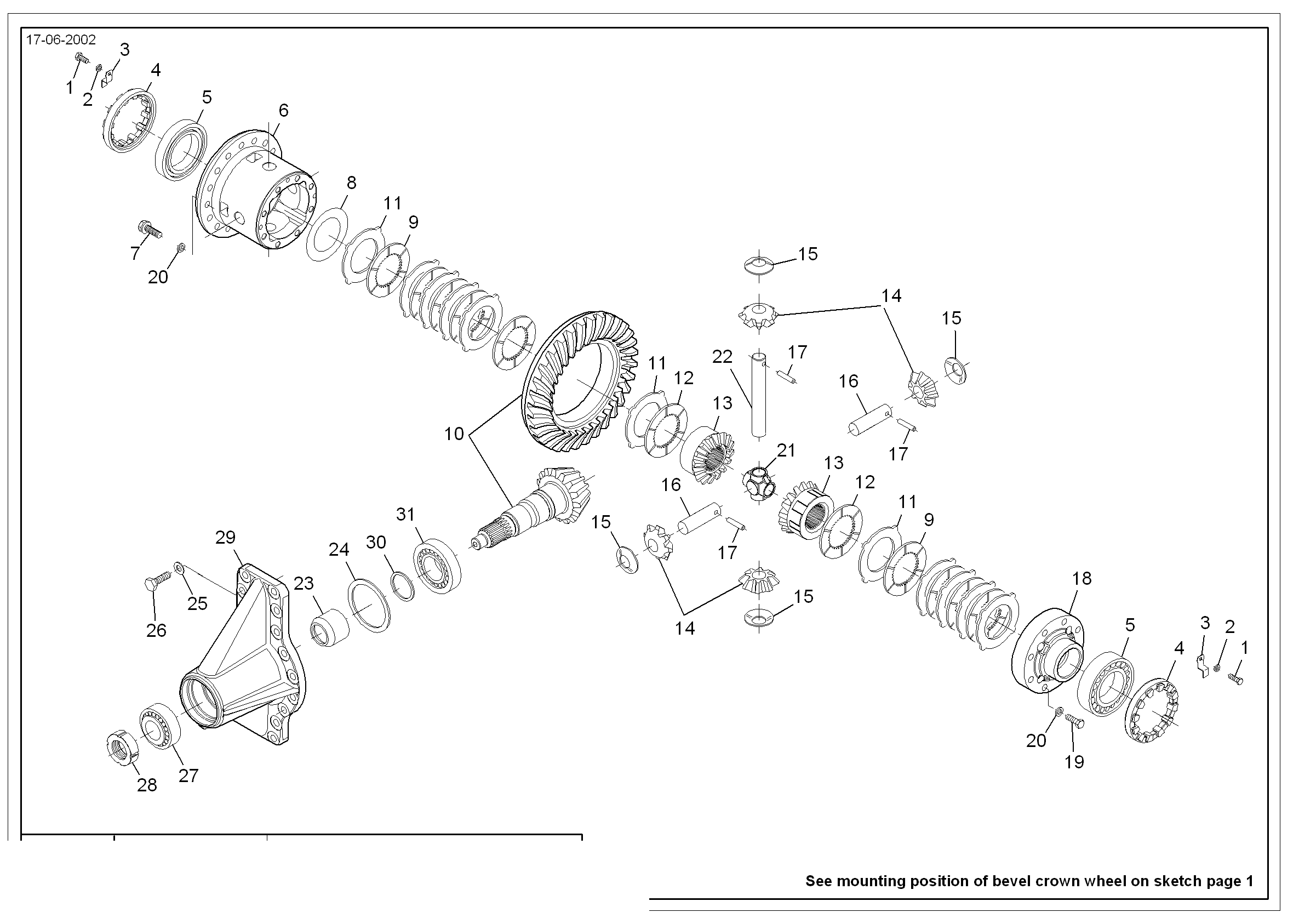 drawing for AGCO X619076000005 - TAPER ROLLER BEARING (figure 3)