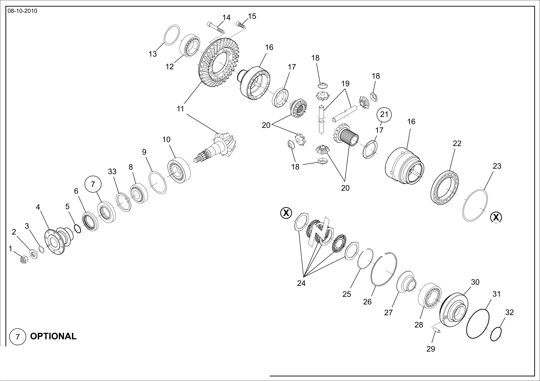 drawing for AGCO 5104102 - TAPER ROLLER BEARING (figure 2)