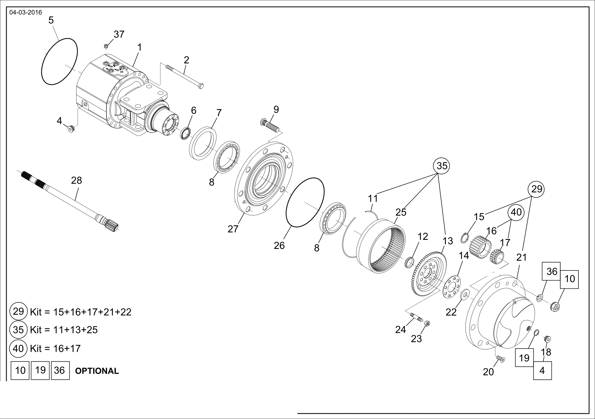 drawing for VENIERI 243.3.148 - PLANET GEAR CARRIER (figure 5)