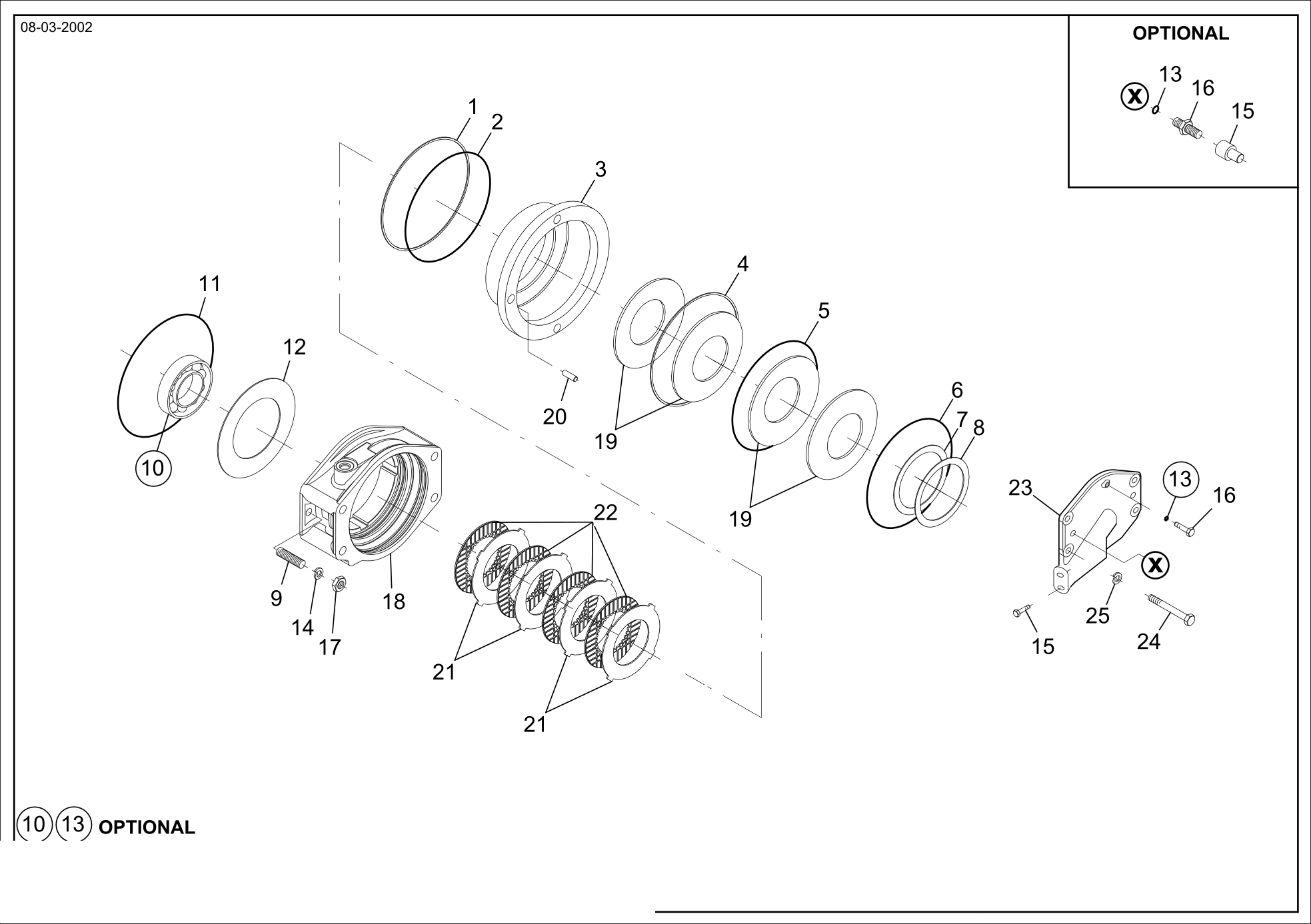 drawing for CNH NEW HOLLAND 153310863 - BACK - UP RING (figure 3)