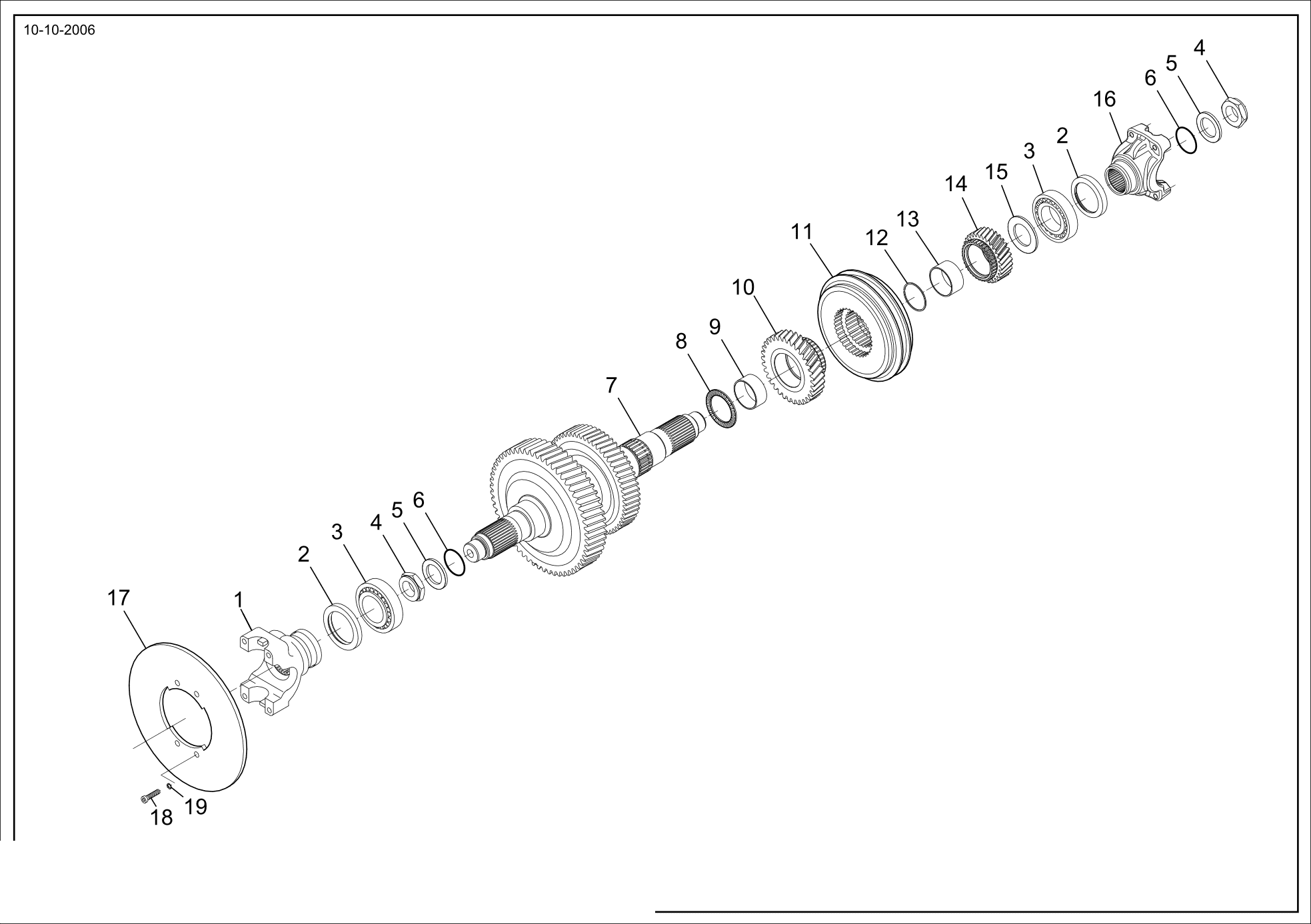 drawing for CNH NEW HOLLAND 87691708 - BEARING (figure 1)
