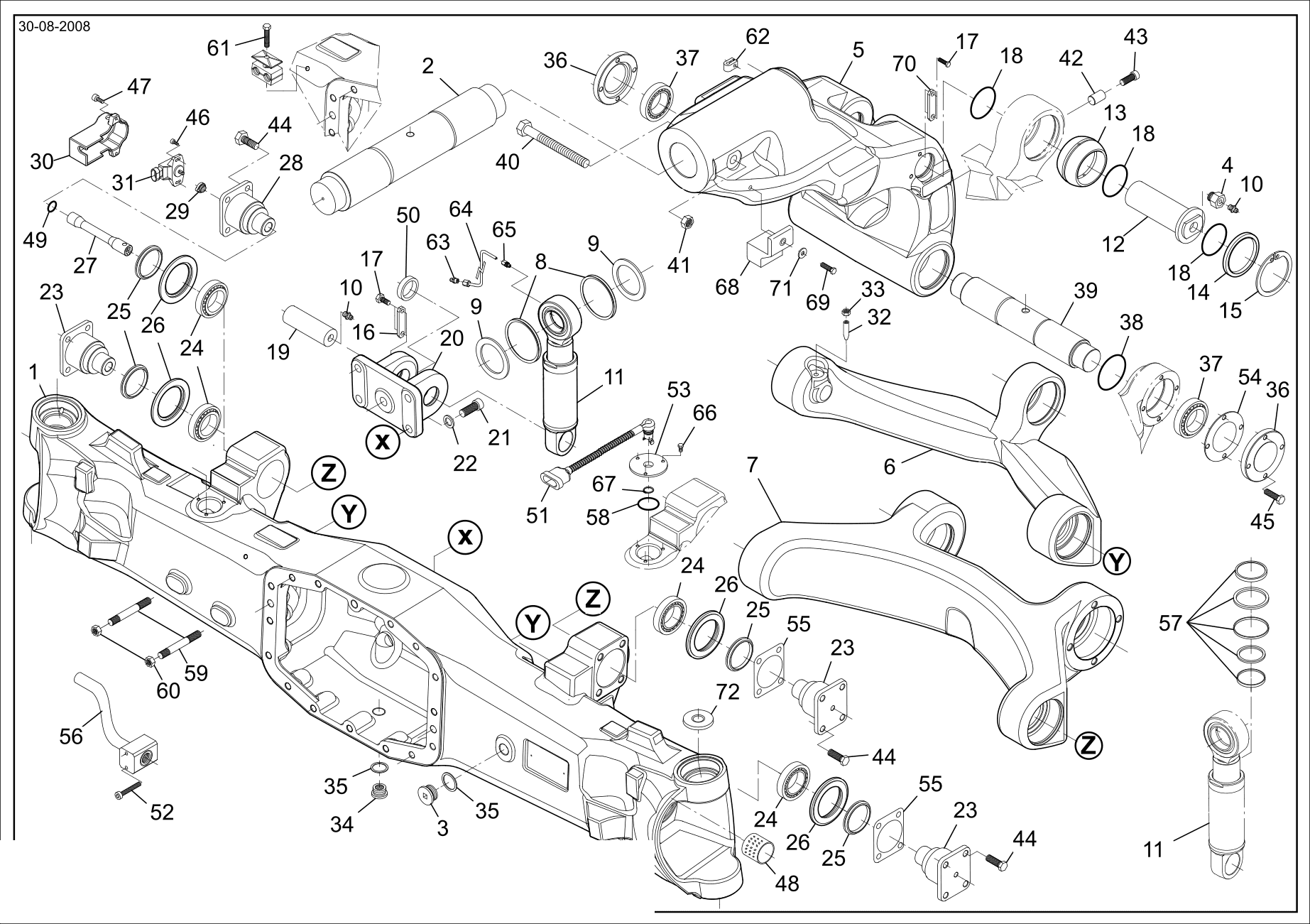 drawing for MASSEY FERGUSON 005103691 - TAPER ROLLER BEARING (figure 3)