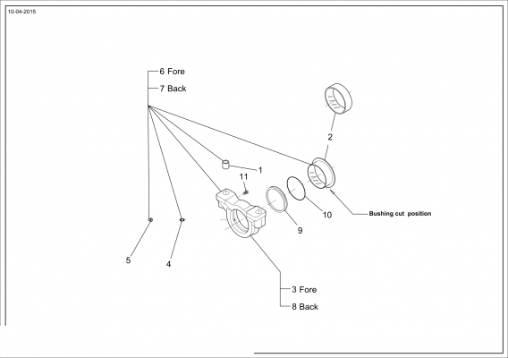 drawing for WACKER NEUSON 1000088739 - THRUST BUSHING (figure 3)