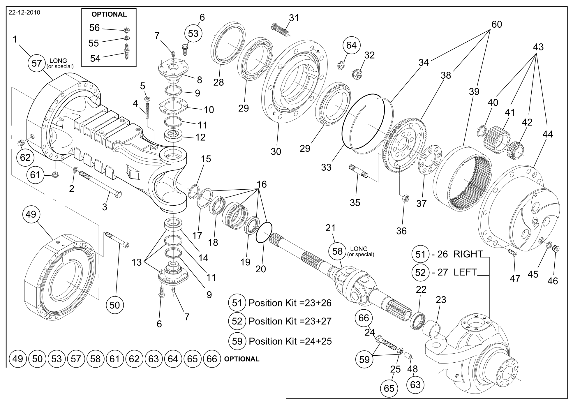 drawing for MERLO 048688 - STEERING CASE (figure 1)