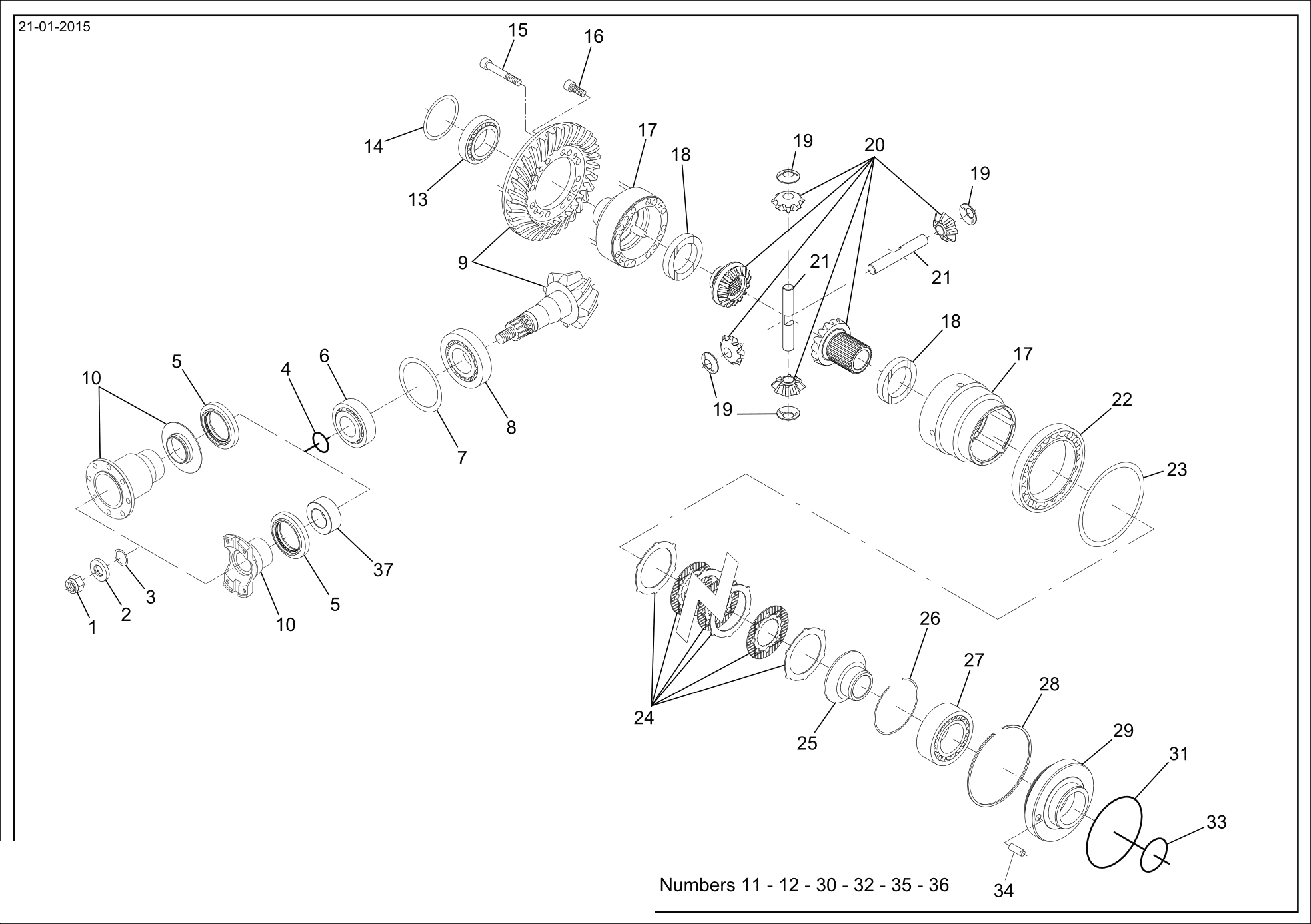 drawing for MASSEY FERGUSON 005104102 - TAPER ROLLER BEARING (figure 3)