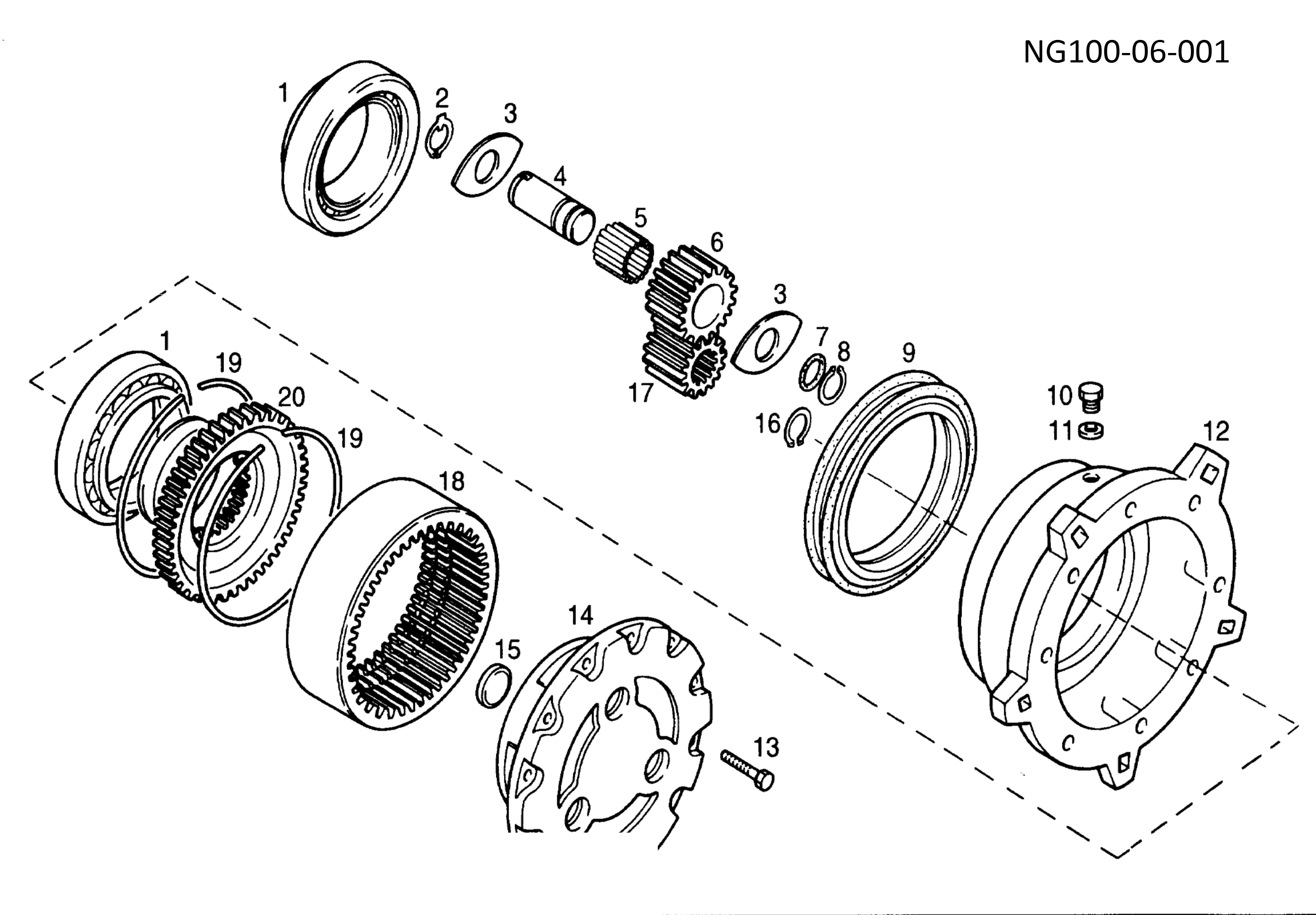 drawing for AGCO 3019944X1 - BACK - UP RING (figure 1)