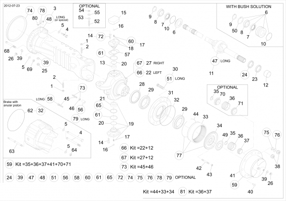 Technical drawing of CNH NEW HOLLAND 71491229 STEERING CASE with dimensions and layout (figure 4)