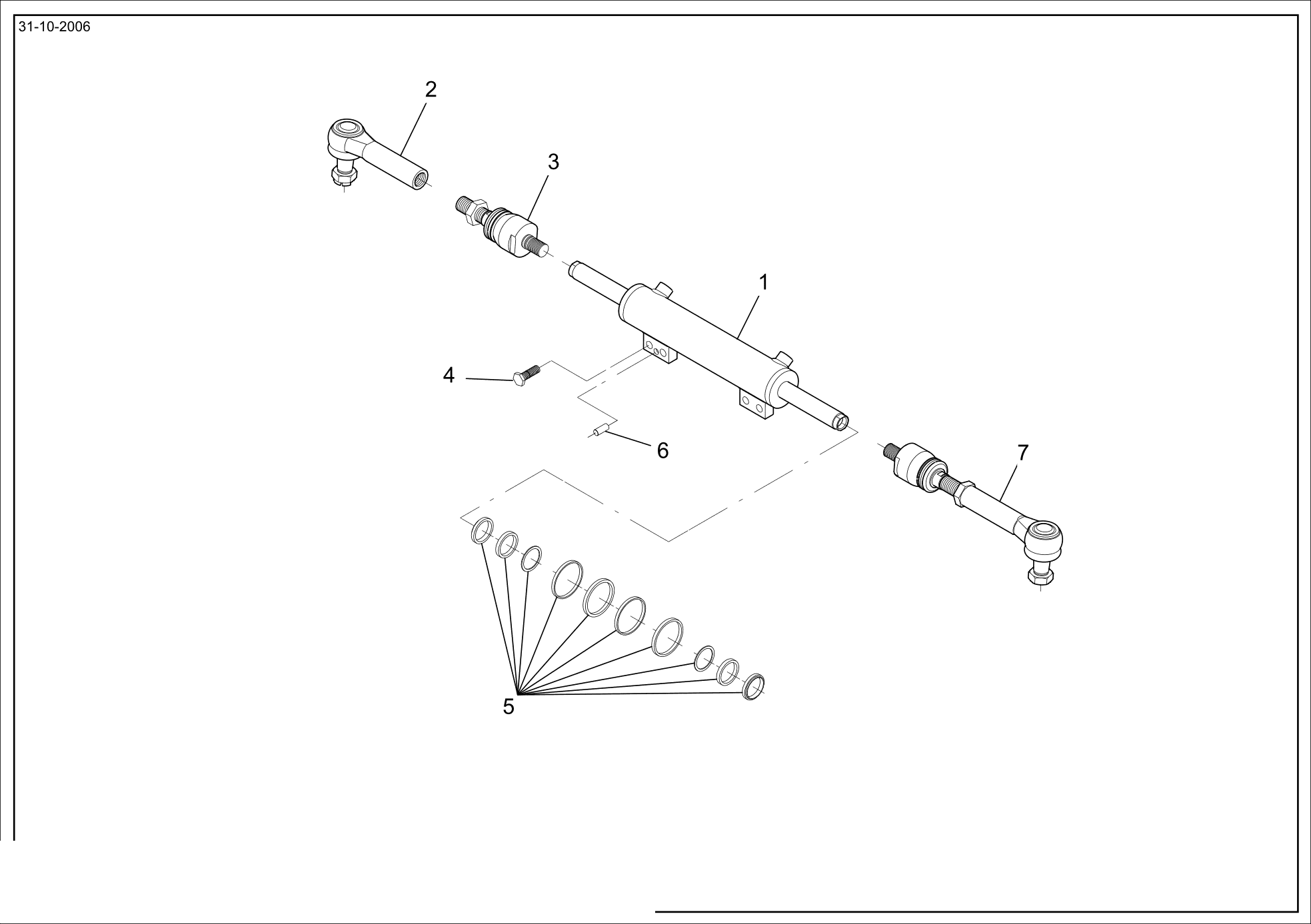 drawing for ROTA 3030580 - TRACTION ROD (figure 1)