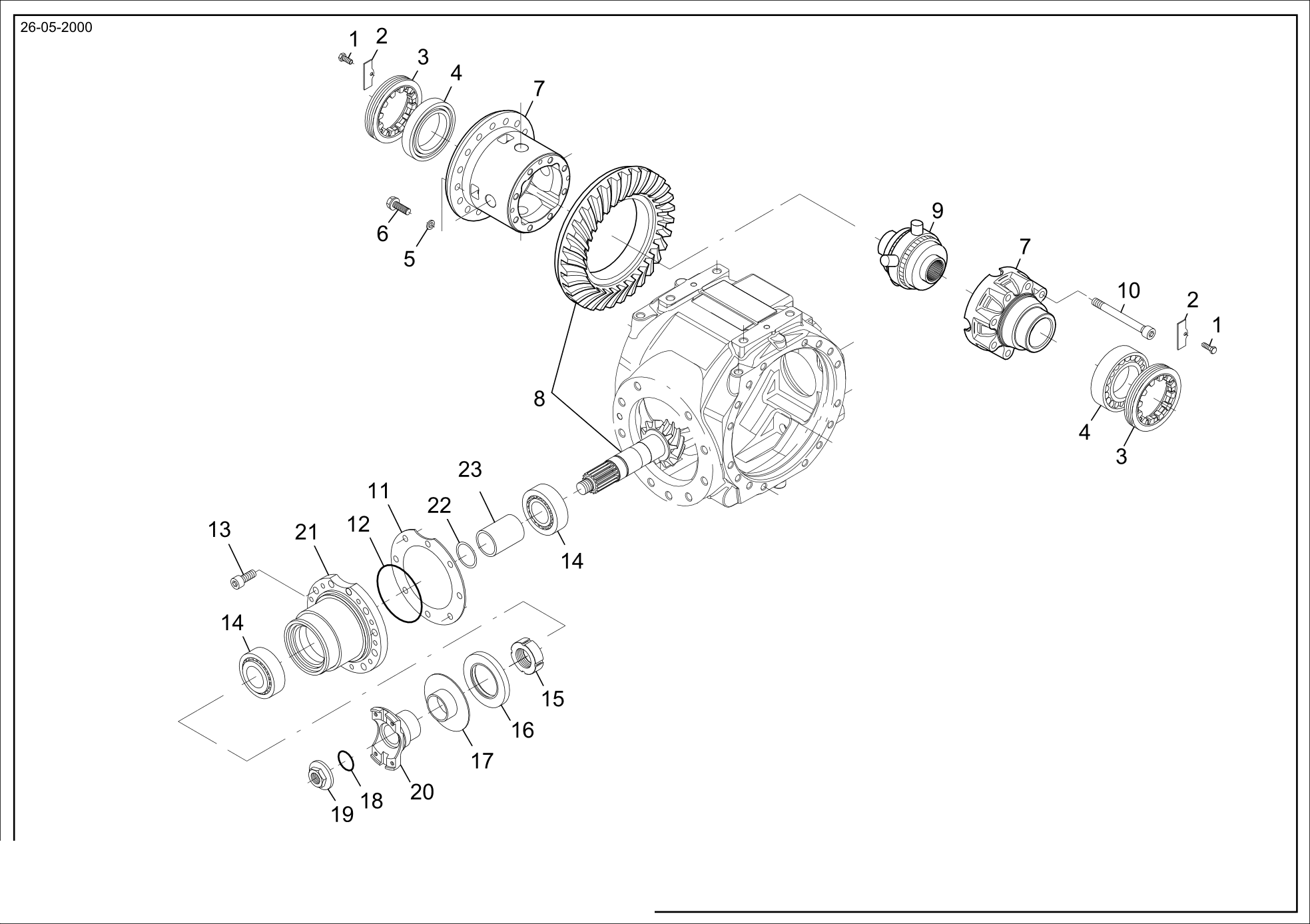 drawing for SHUTTLELIFT 1002176 - DIFFERENTIAL CARRIER (figure 5)