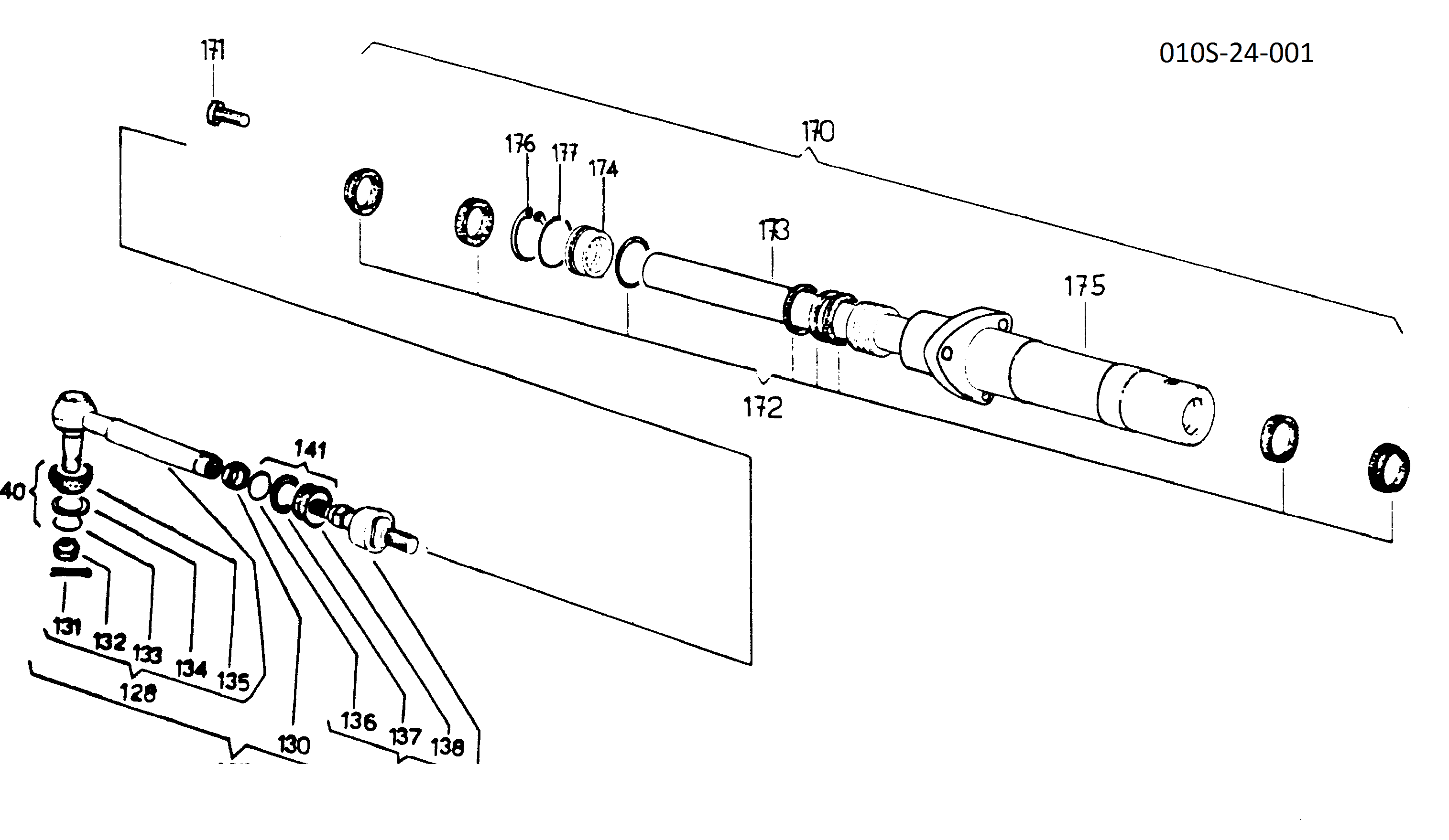 drawing for CNH NEW HOLLAND 1-33-743-009 - ARTICULATED TIE ROD (figure 1)