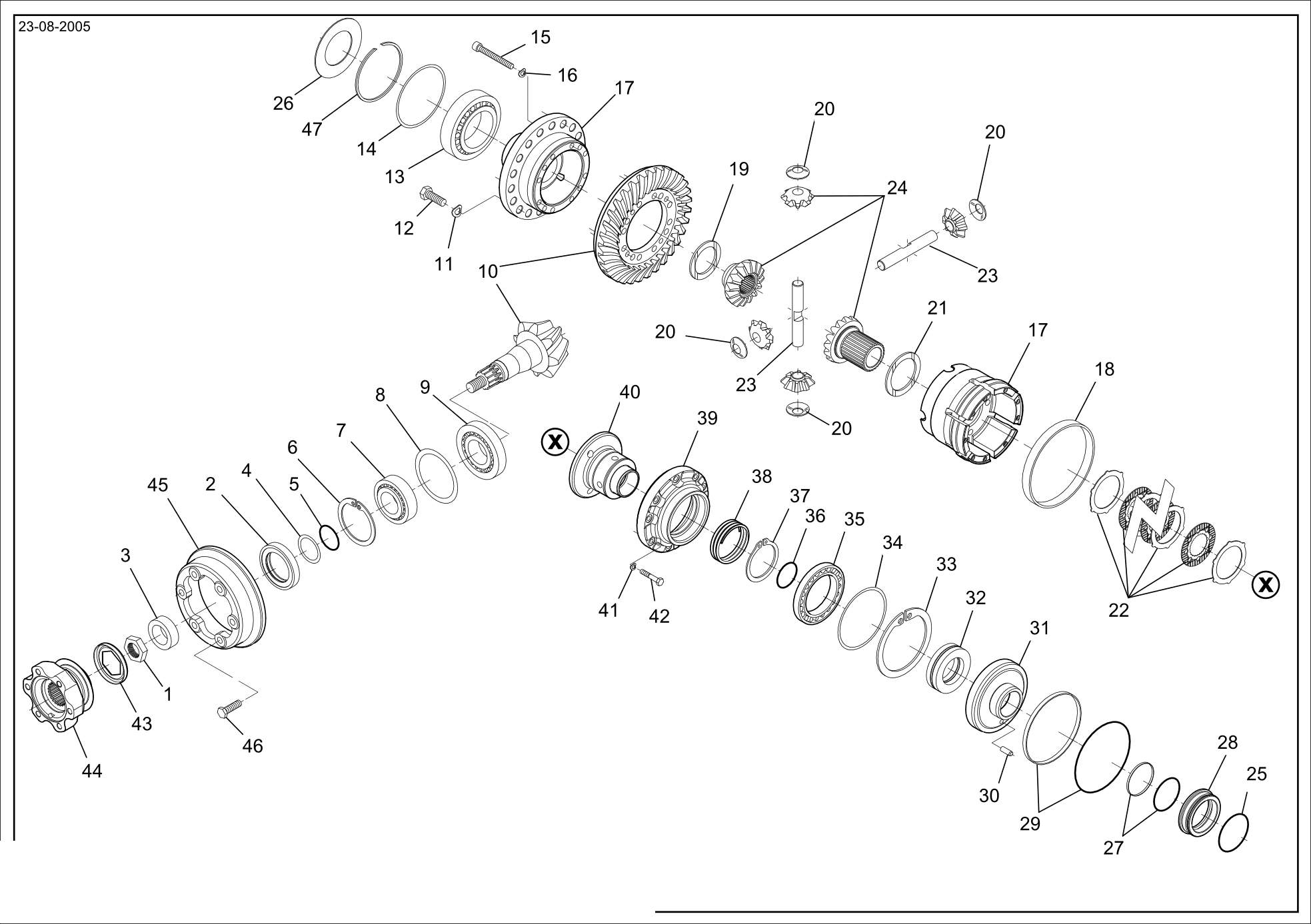 drawing for CNH NEW HOLLAND 1397431007 - NUT (figure 1)
